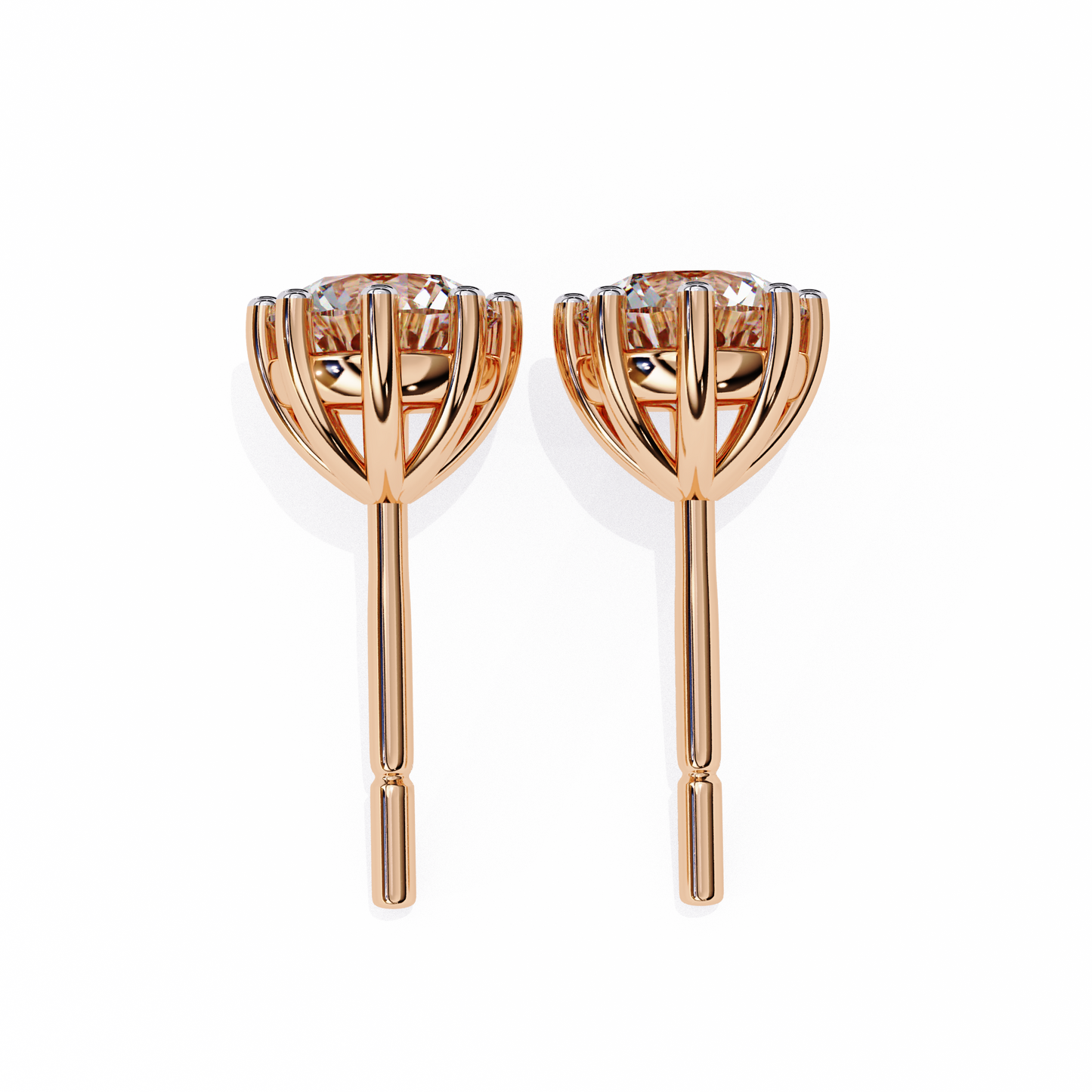 8 Prong Stud Earring