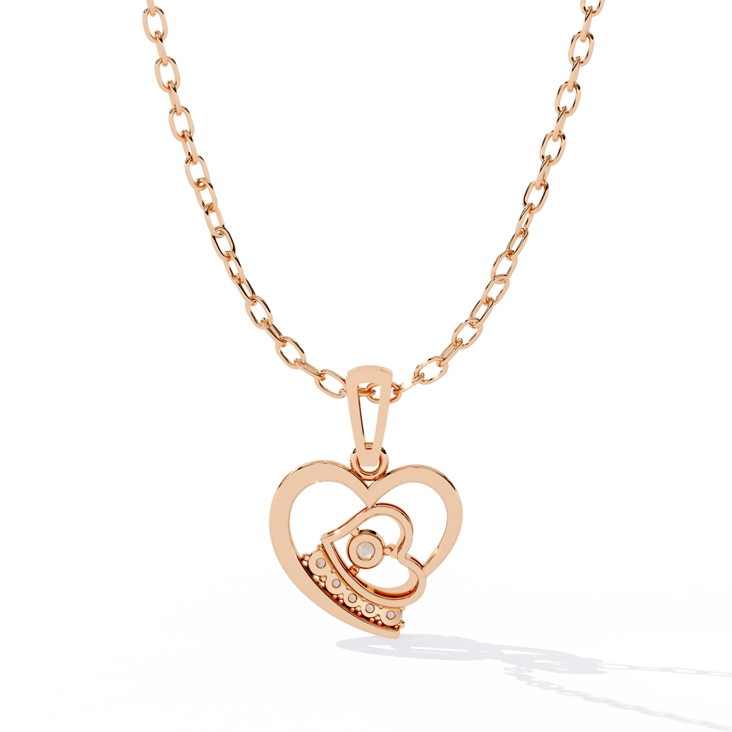 Diamond Heart Pendant Necklace