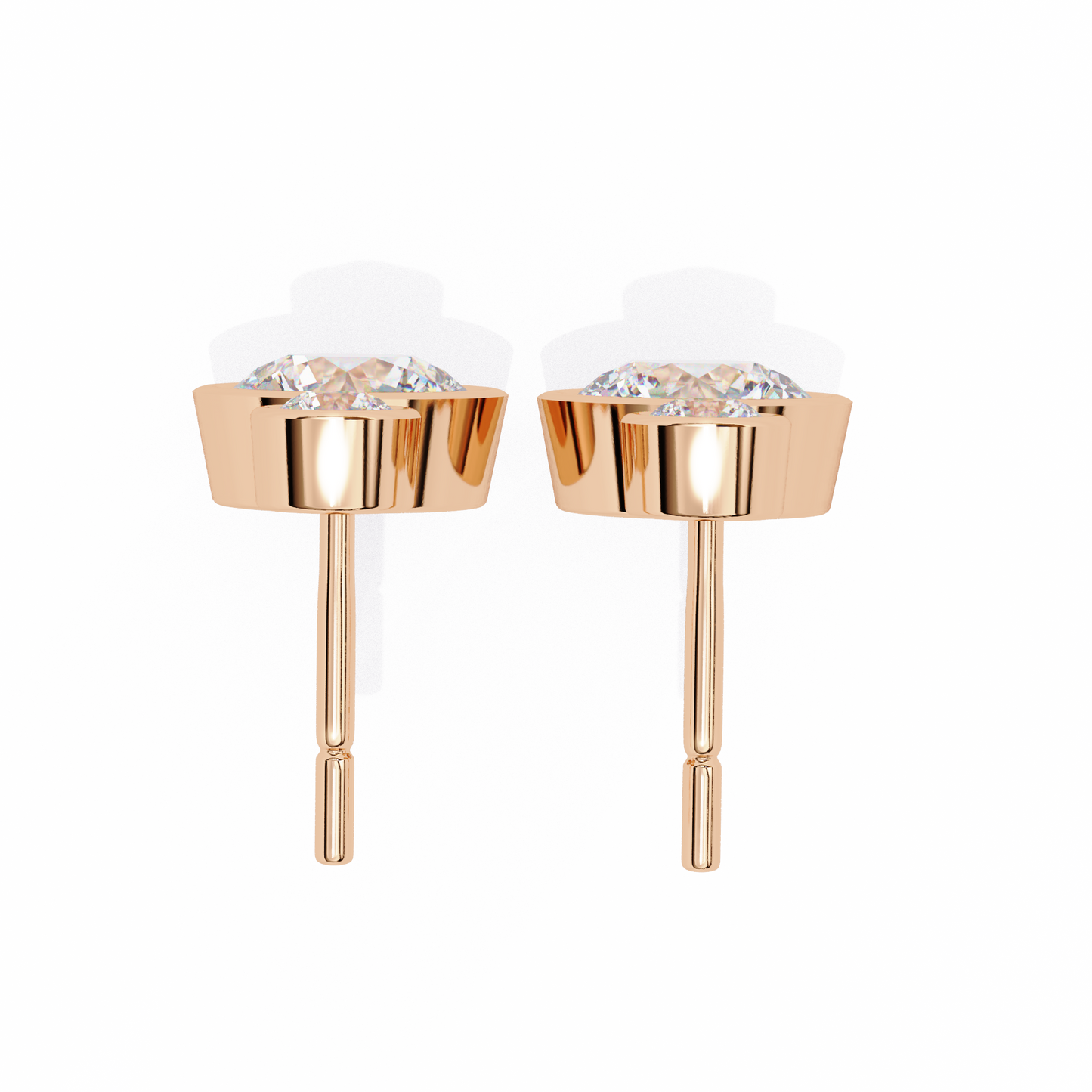 Round Bezel Set Dangle & Drop Earrings
