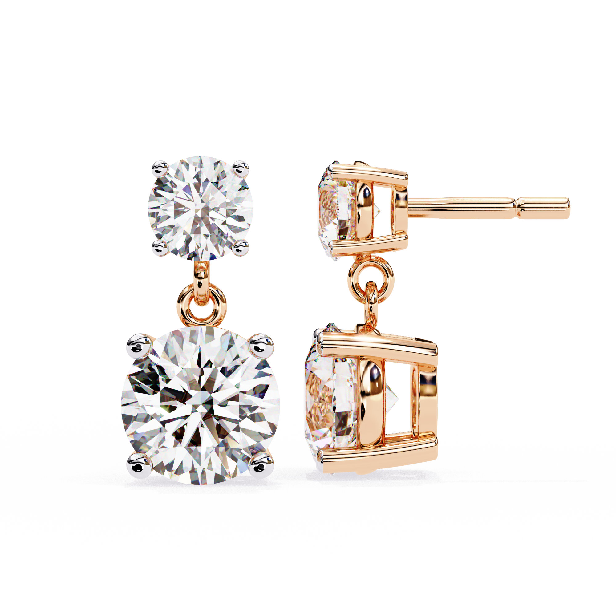 Diamond Duo Stud Earrings