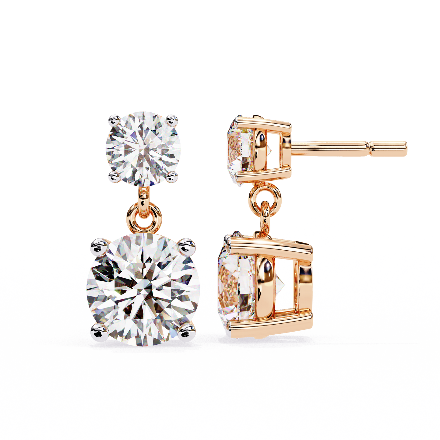 Diamond Duo Stud Earrings
