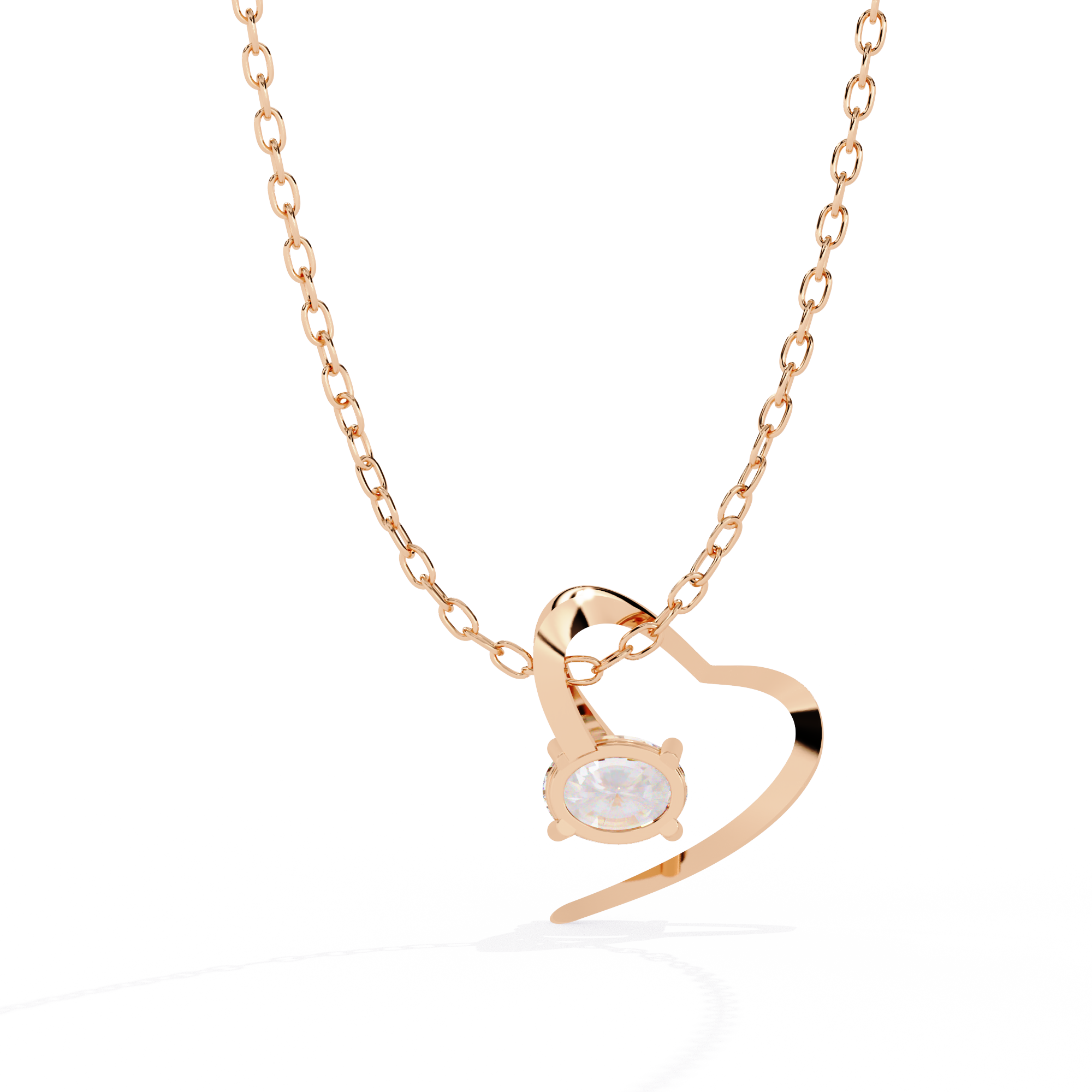Oval Heart Pendant