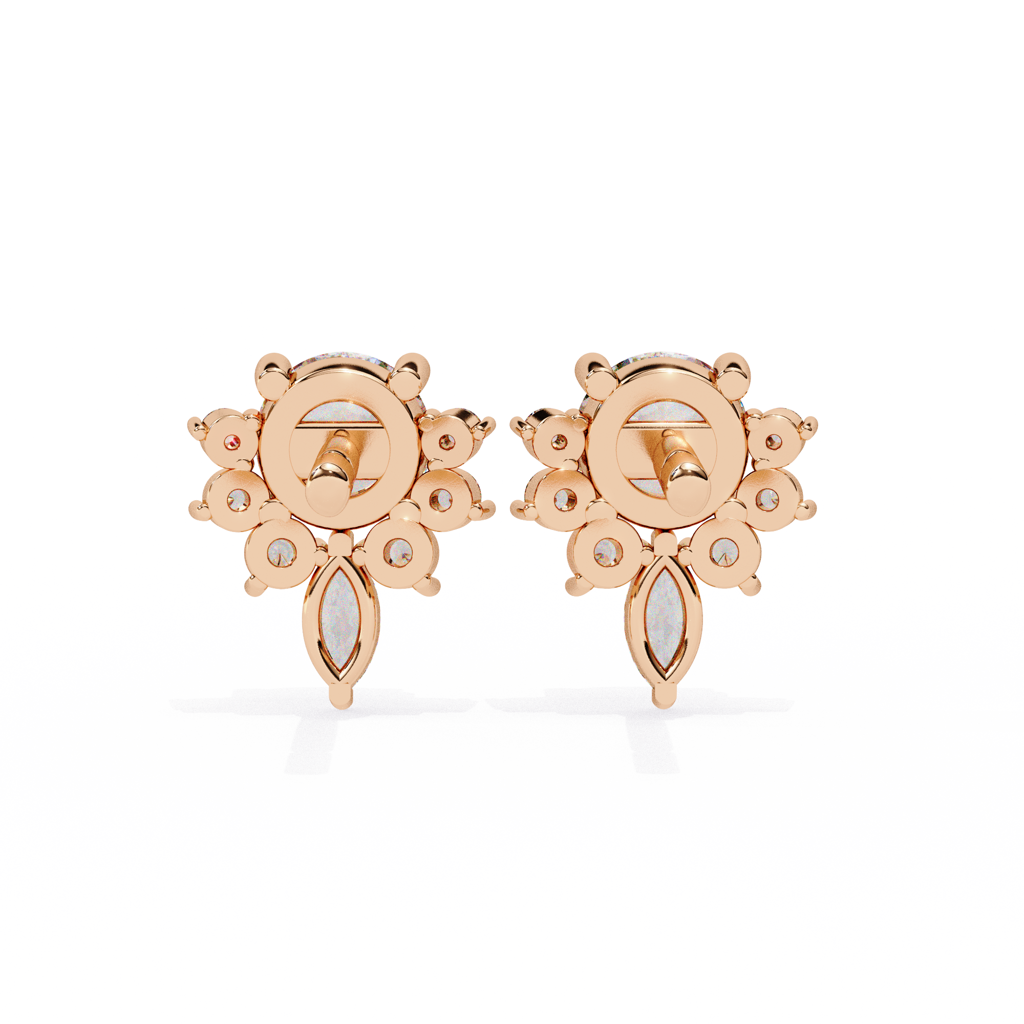 Round Cut Diamond Women's Hoop Earring
