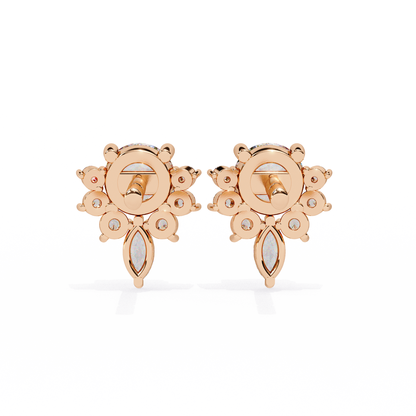 Round Cut Diamond Women's Hoop Earring