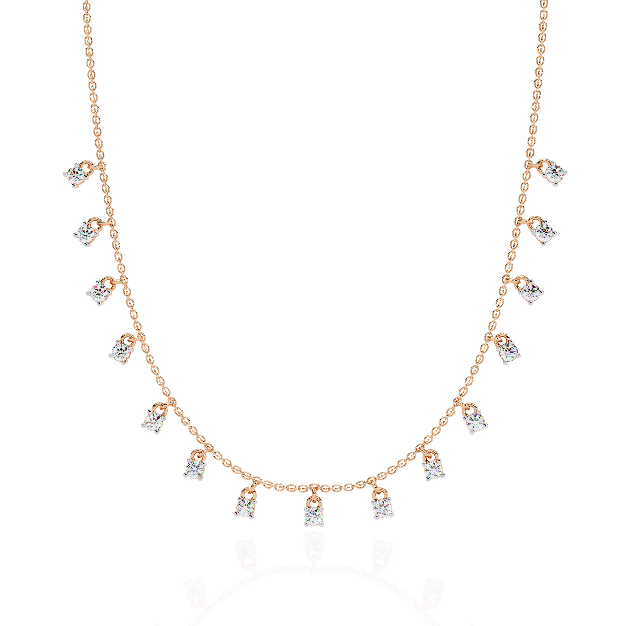 Lab Grown Lock Cut Diamond Necklace