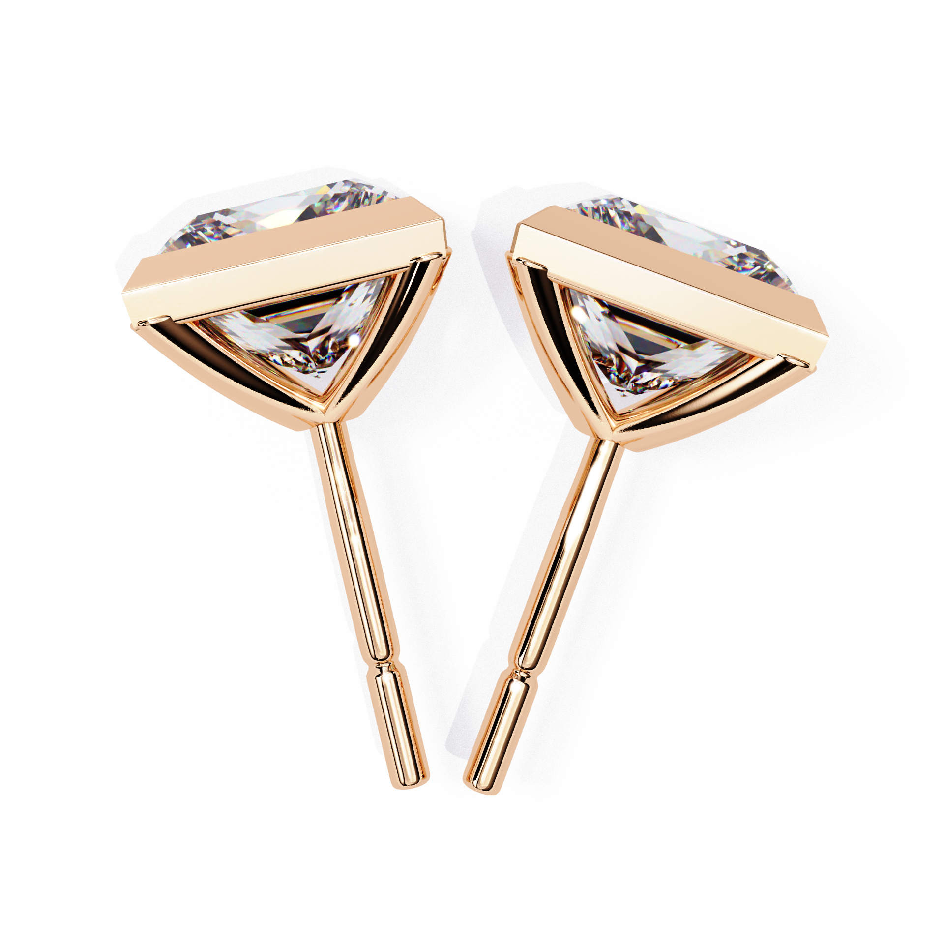 Princess Solitaire Diamond Stud