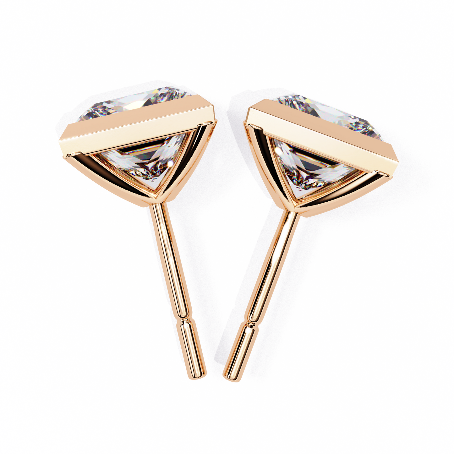 Princess Solitaire Diamond Stud