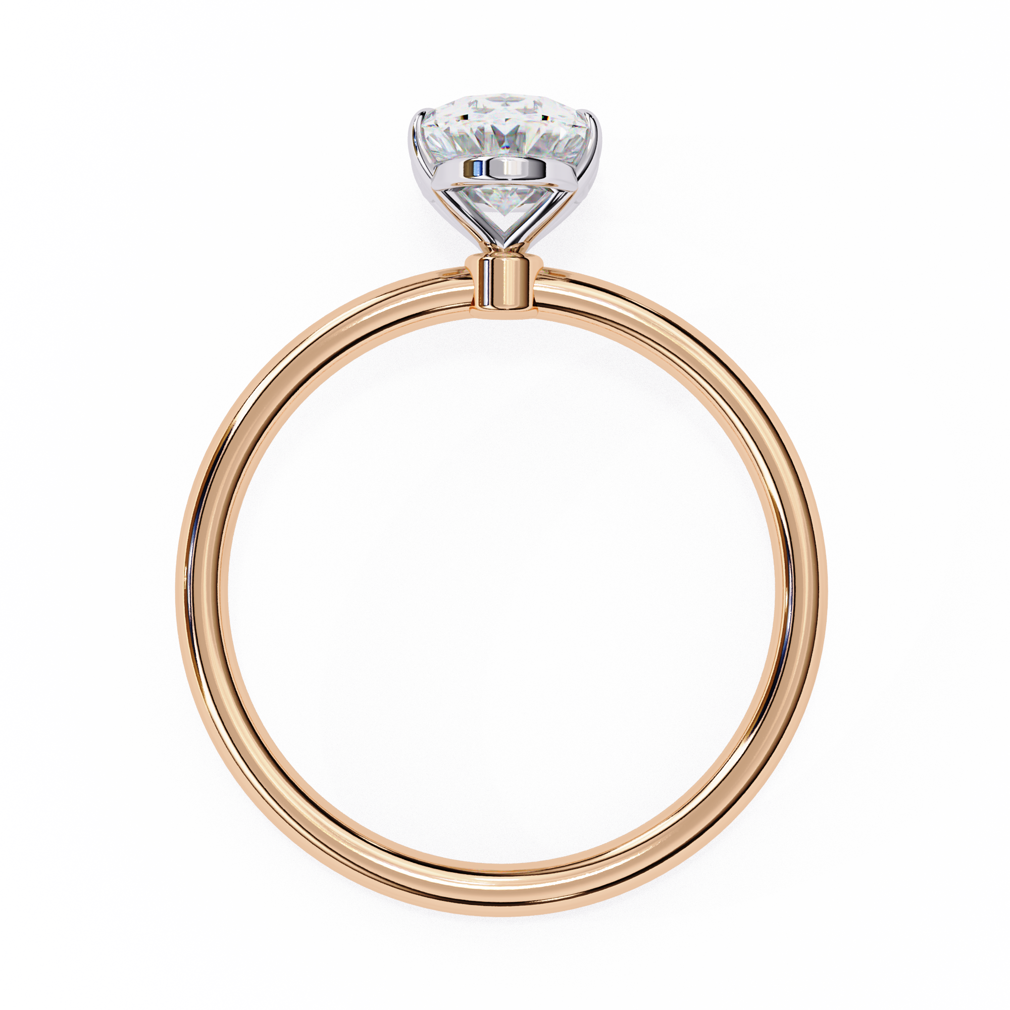 Women's Oval Cut Diamond Solitaire Ring