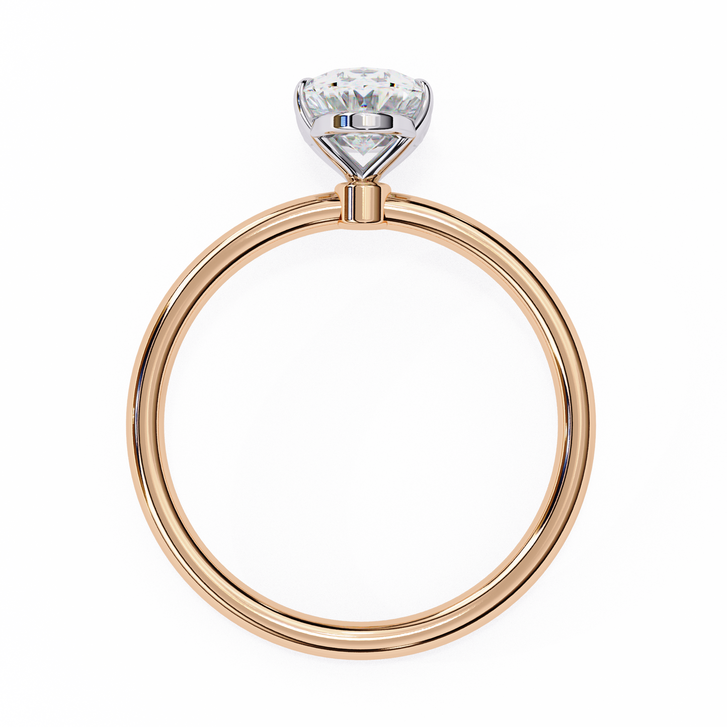 Women's Oval Cut Diamond Solitaire Ring