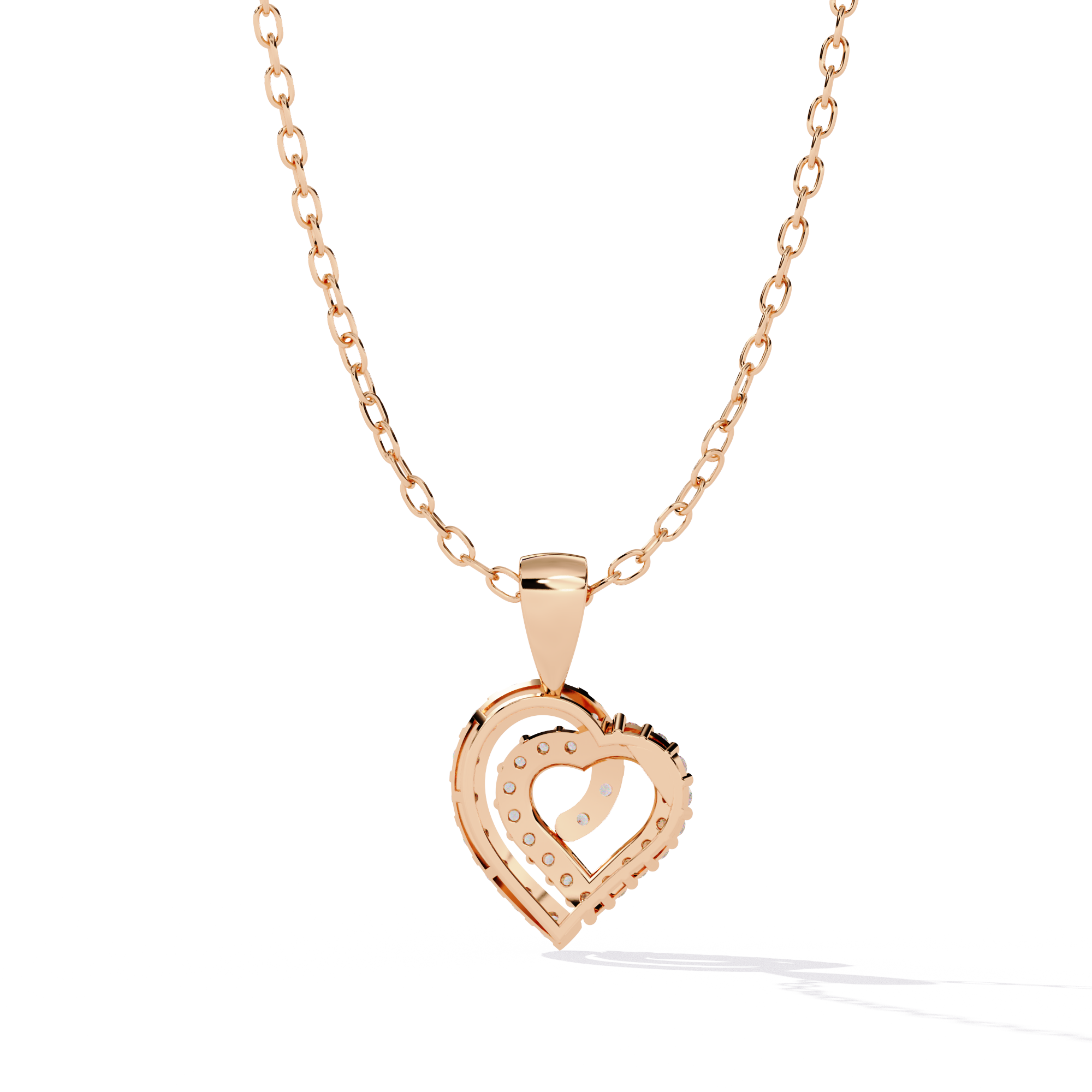 Vintage Double Heart Sweet Pendant