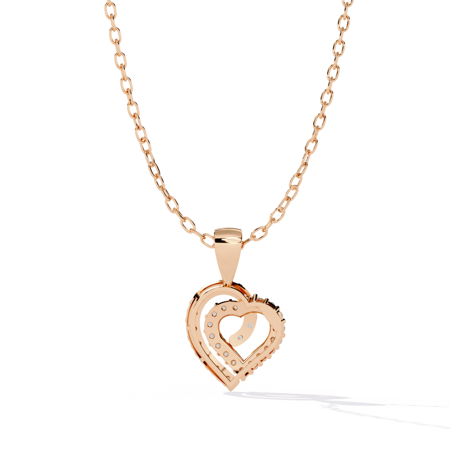 Vintage Double Heart Sweet Pendant