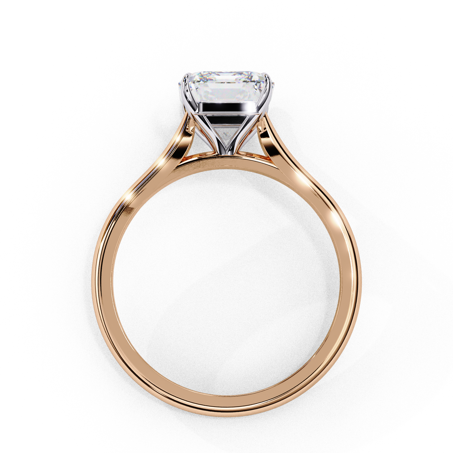 Radiant Cut Lab Grown Diamond Solitaire Engagement Ring