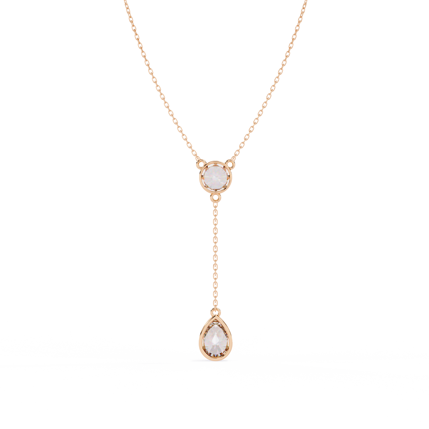 Classic Y-Necklace with Sparkling Diamonds