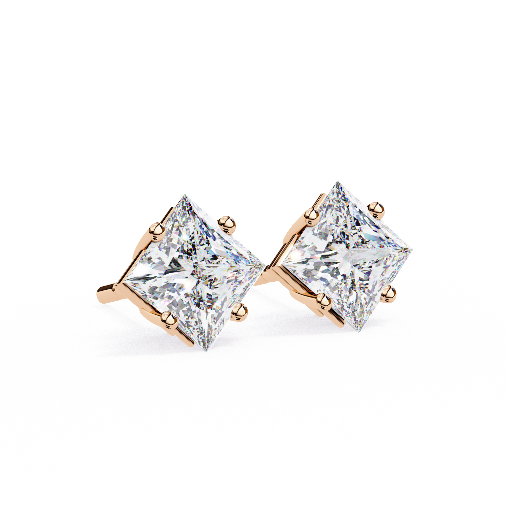 Princess Diamond Earrings