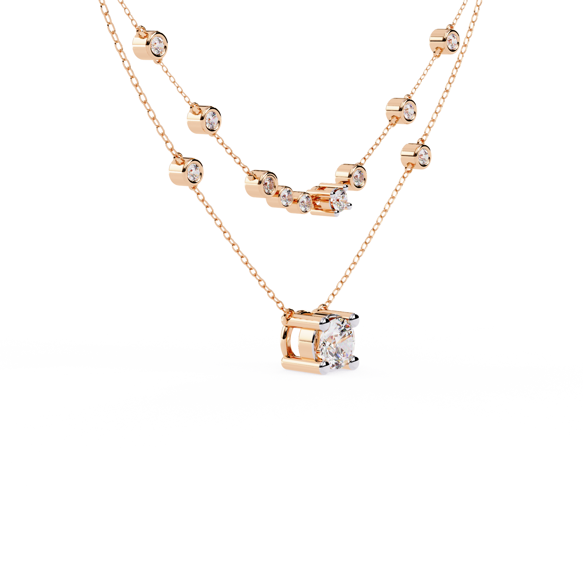 Premium Round Brilliant Diamond Solitaire Necklace
