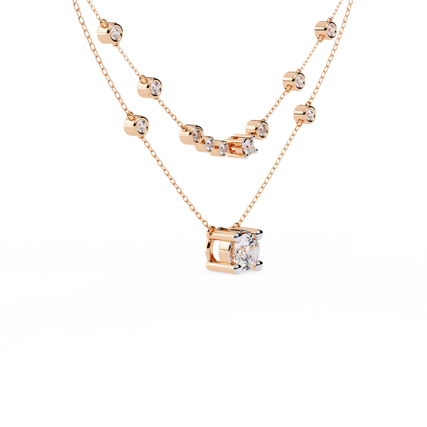 Premium Round Brilliant Diamond Solitaire Necklace