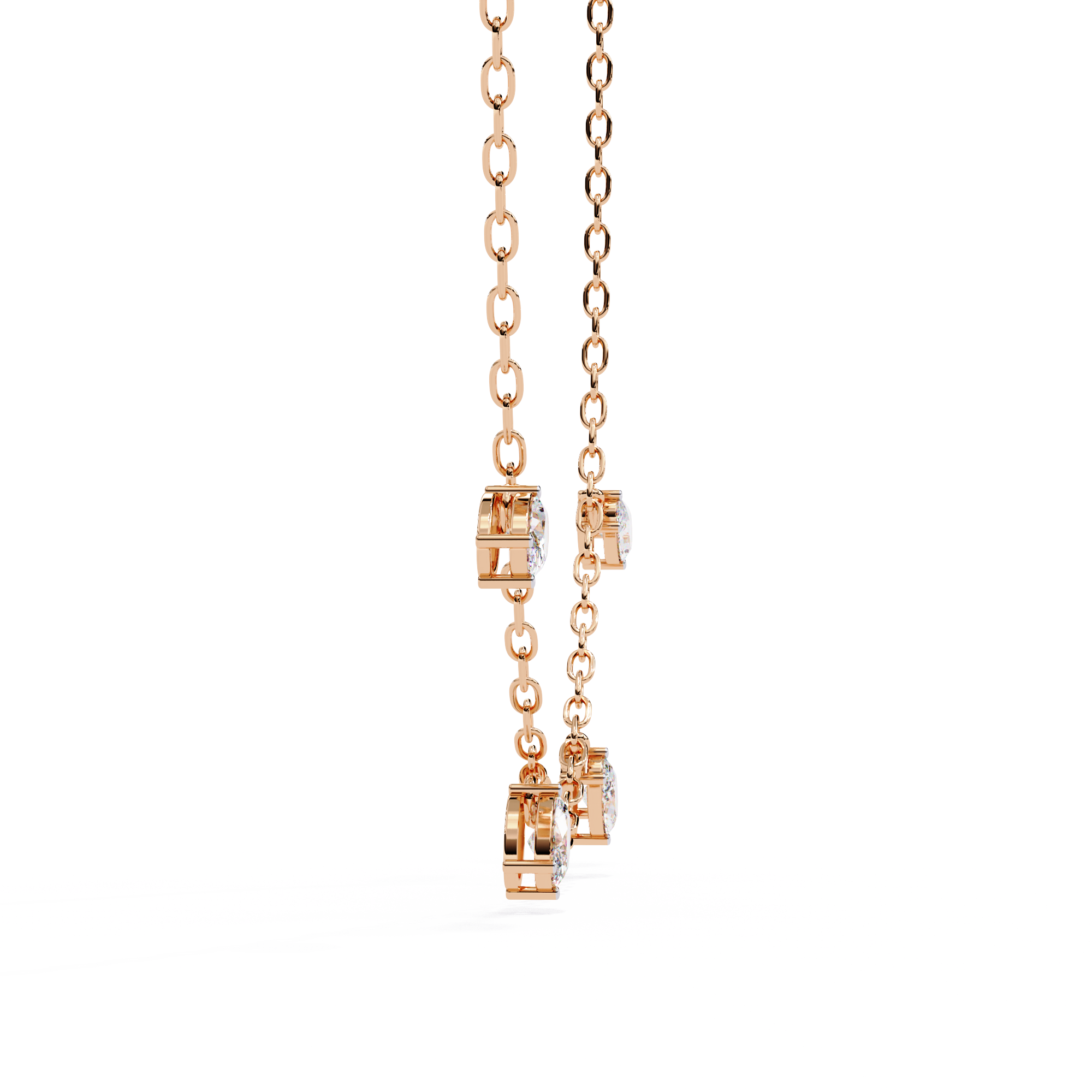 Lab Grown Diamond Oval Shape Simple Necklace