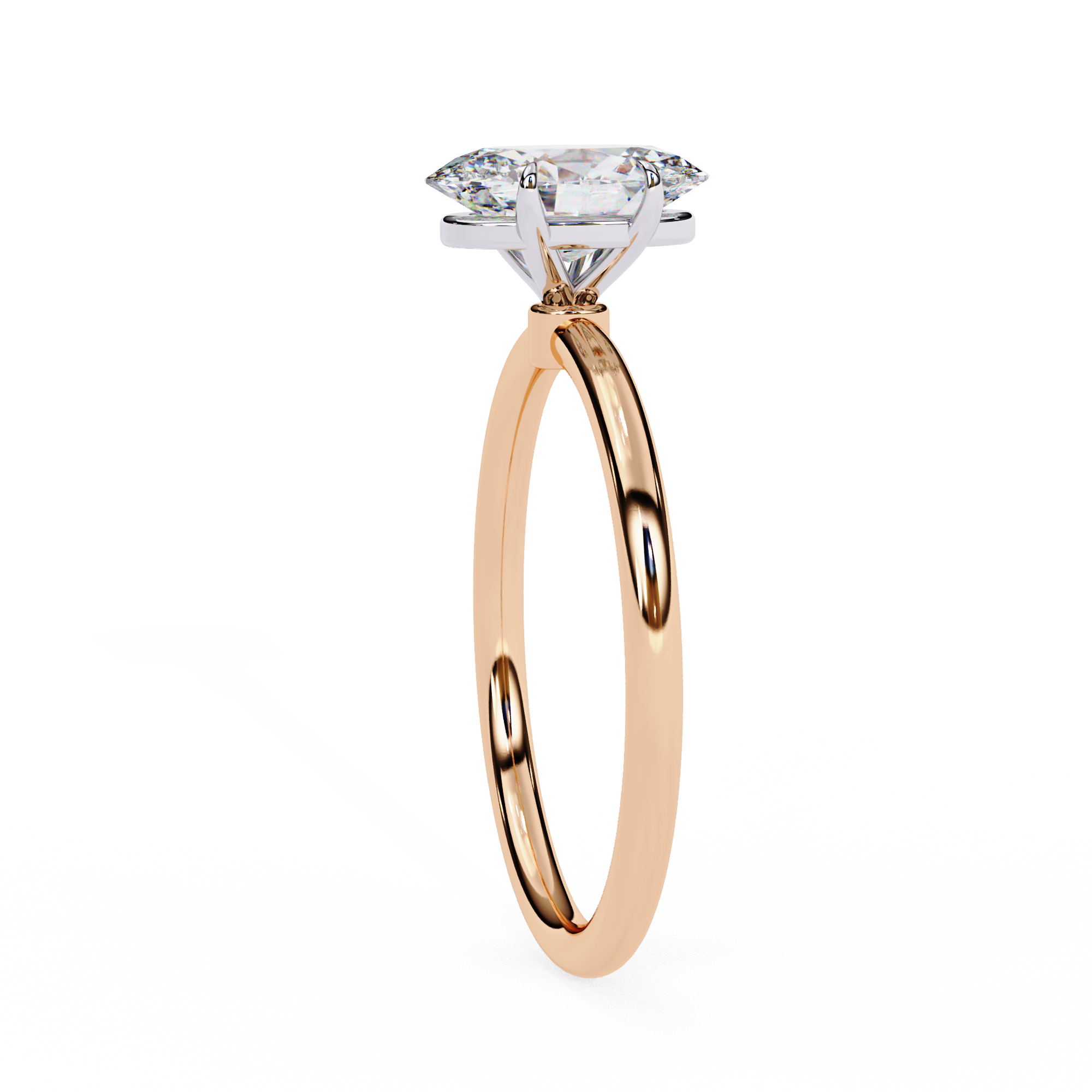 Women's Oval Cut Diamond Solitaire Ring