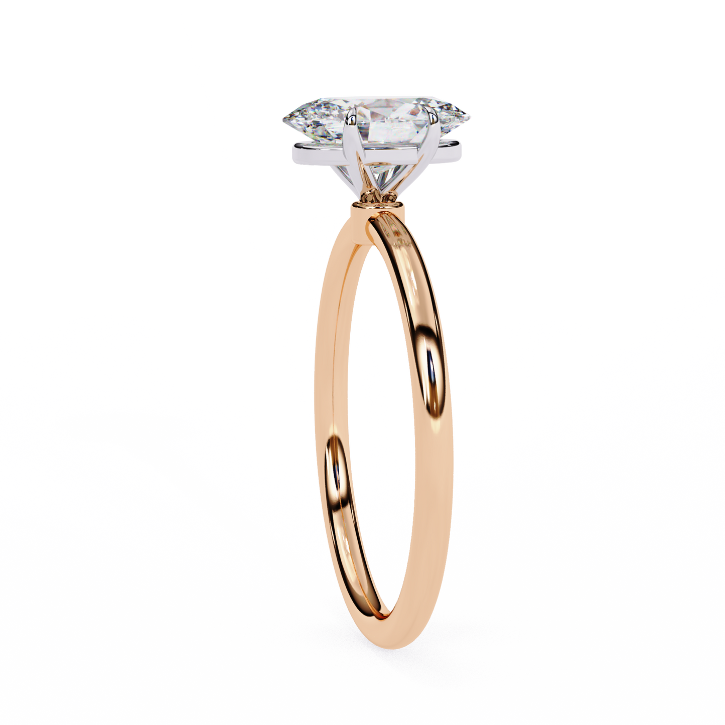 Women's Oval Cut Diamond Solitaire Ring