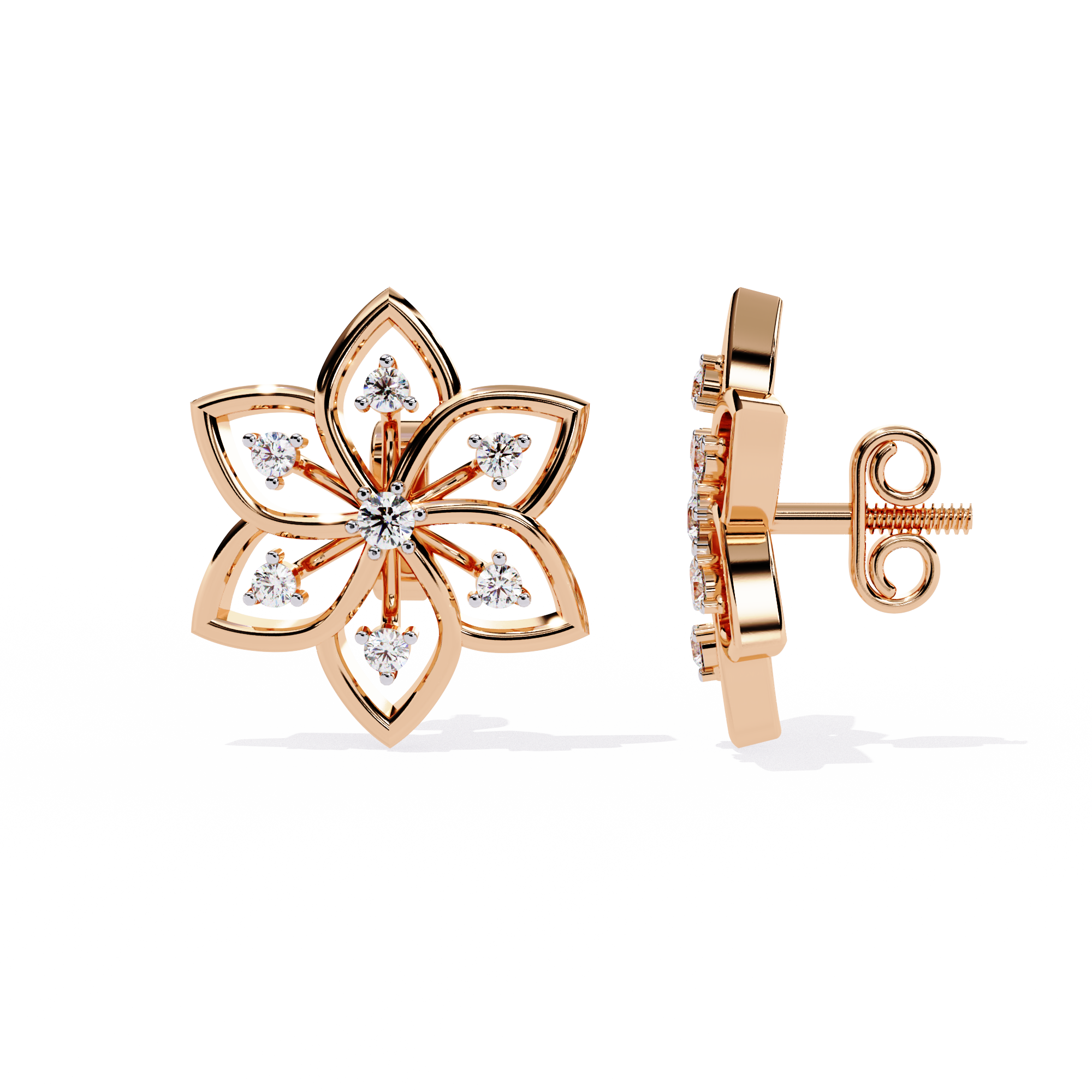 Pretty Petals Diamond Studs