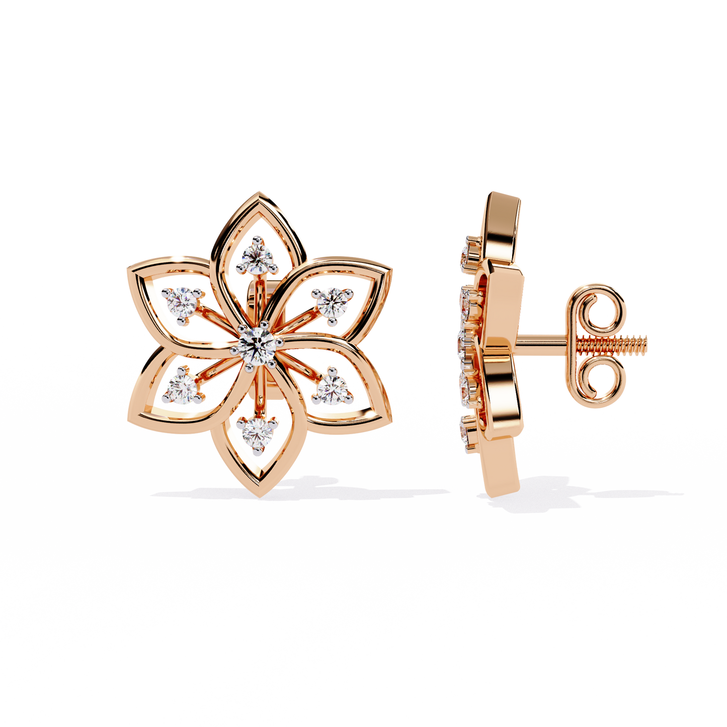 Pretty Petals Diamond Studs