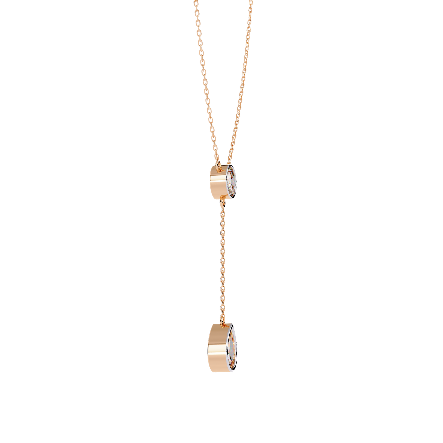 Classic Y-Necklace with Sparkling Diamonds