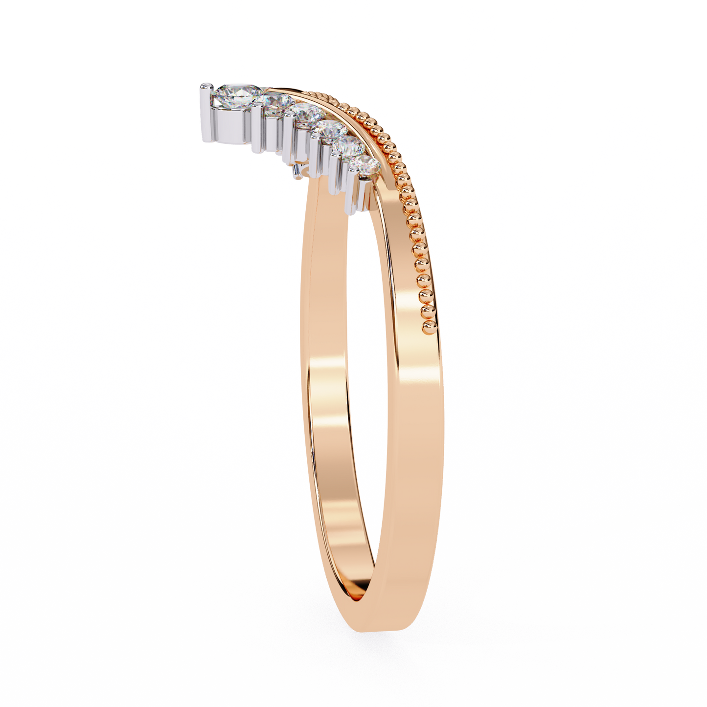 Diamond Crown Chevron Ring