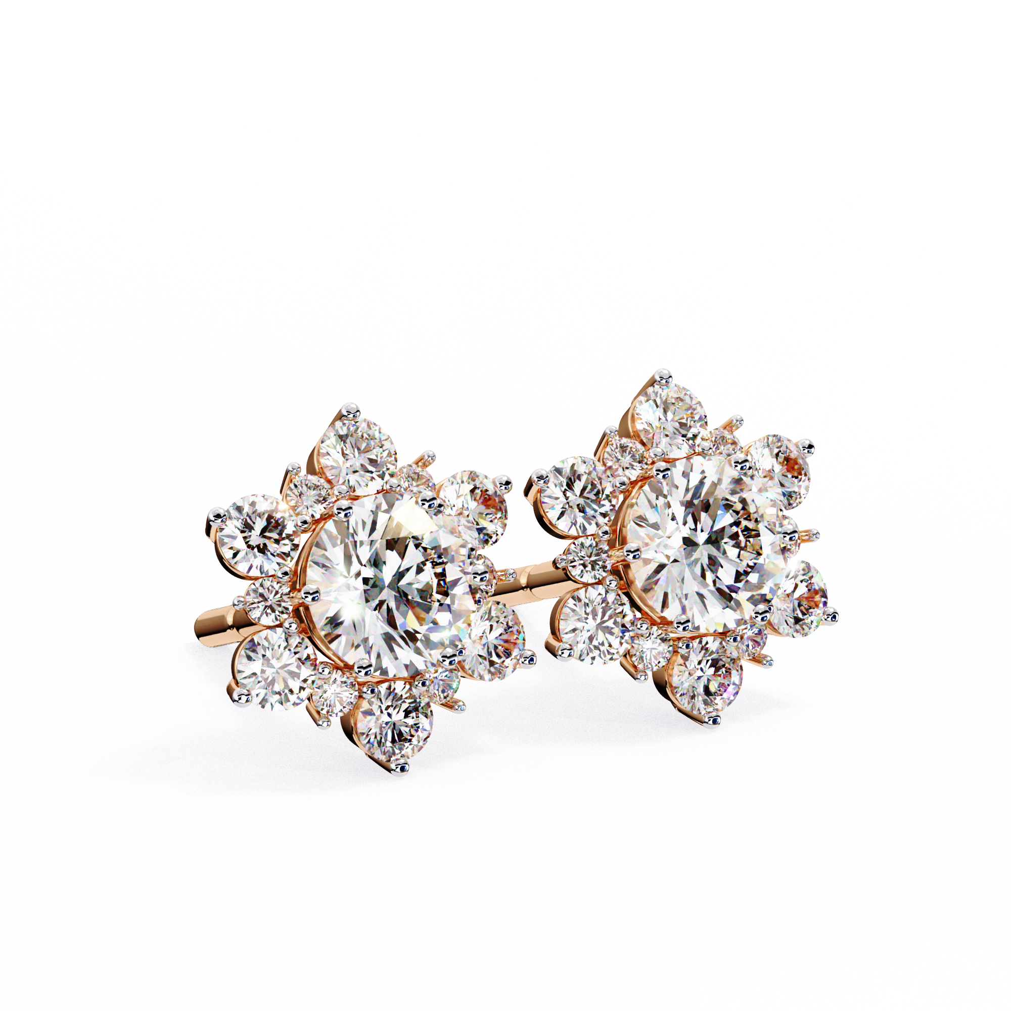Flower Lab Grown Diamond Earrings