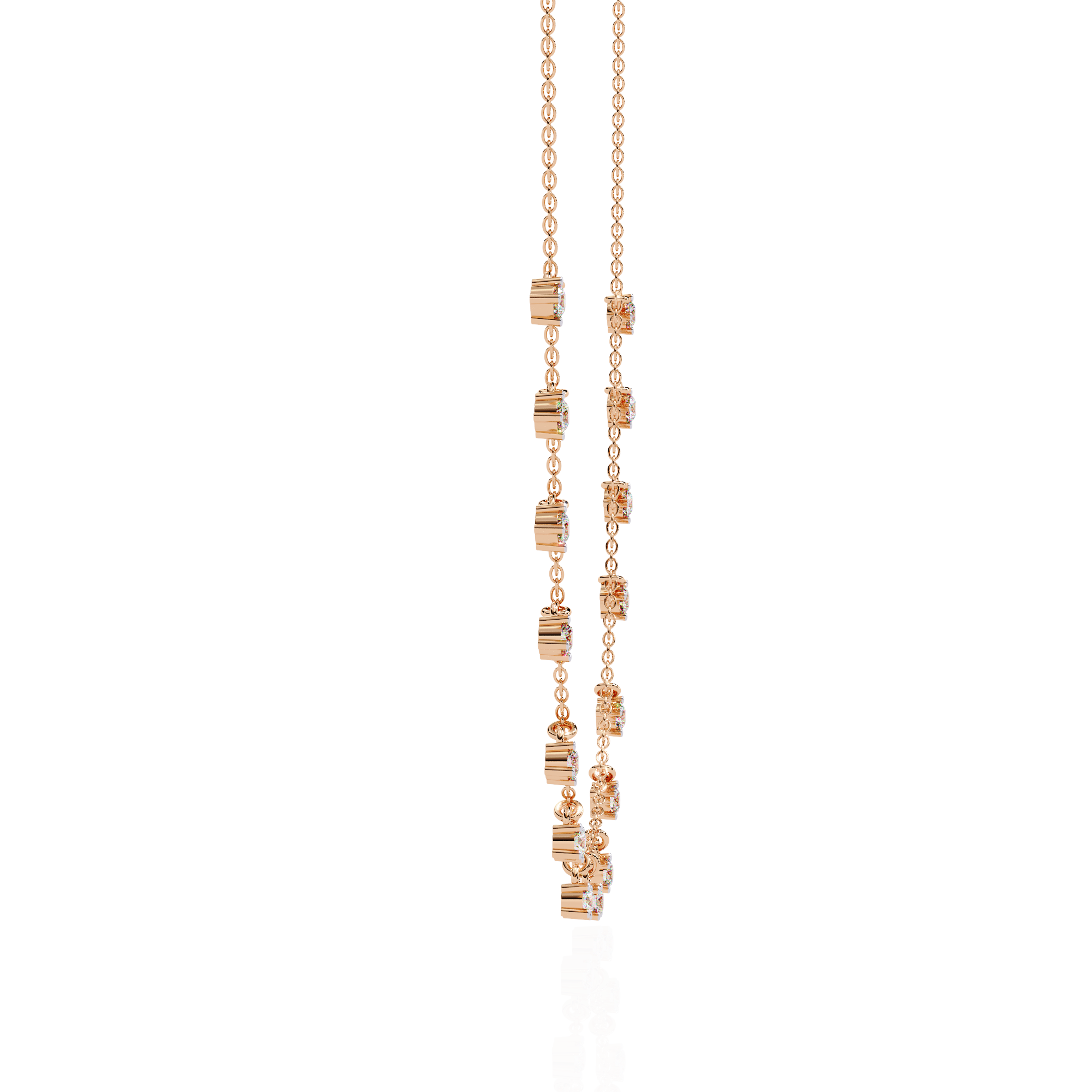 Lab Grown Lock Cut Diamond Necklace