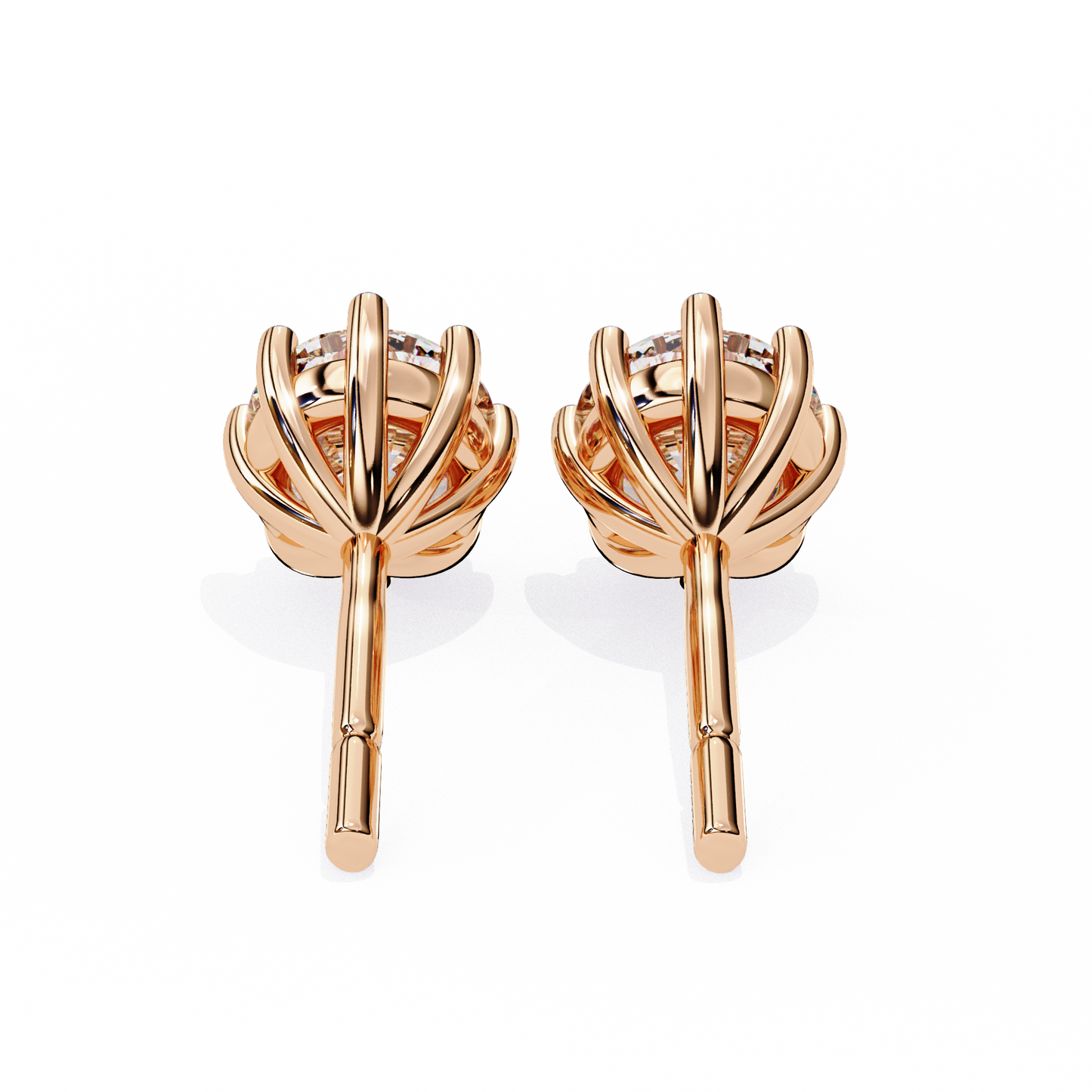 8 Prong Stud Earring