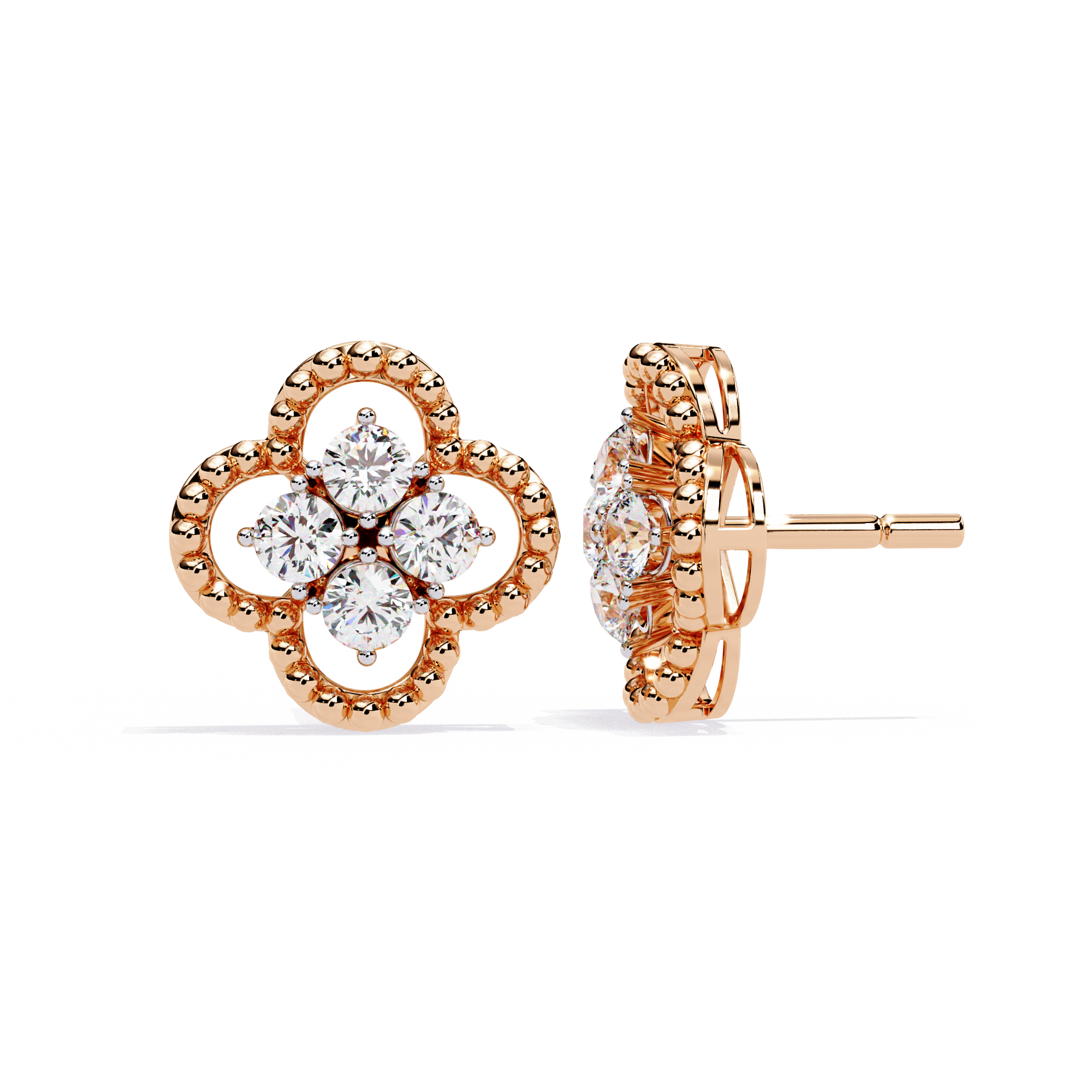 Buy Four-Stone Diamond Stud Earring