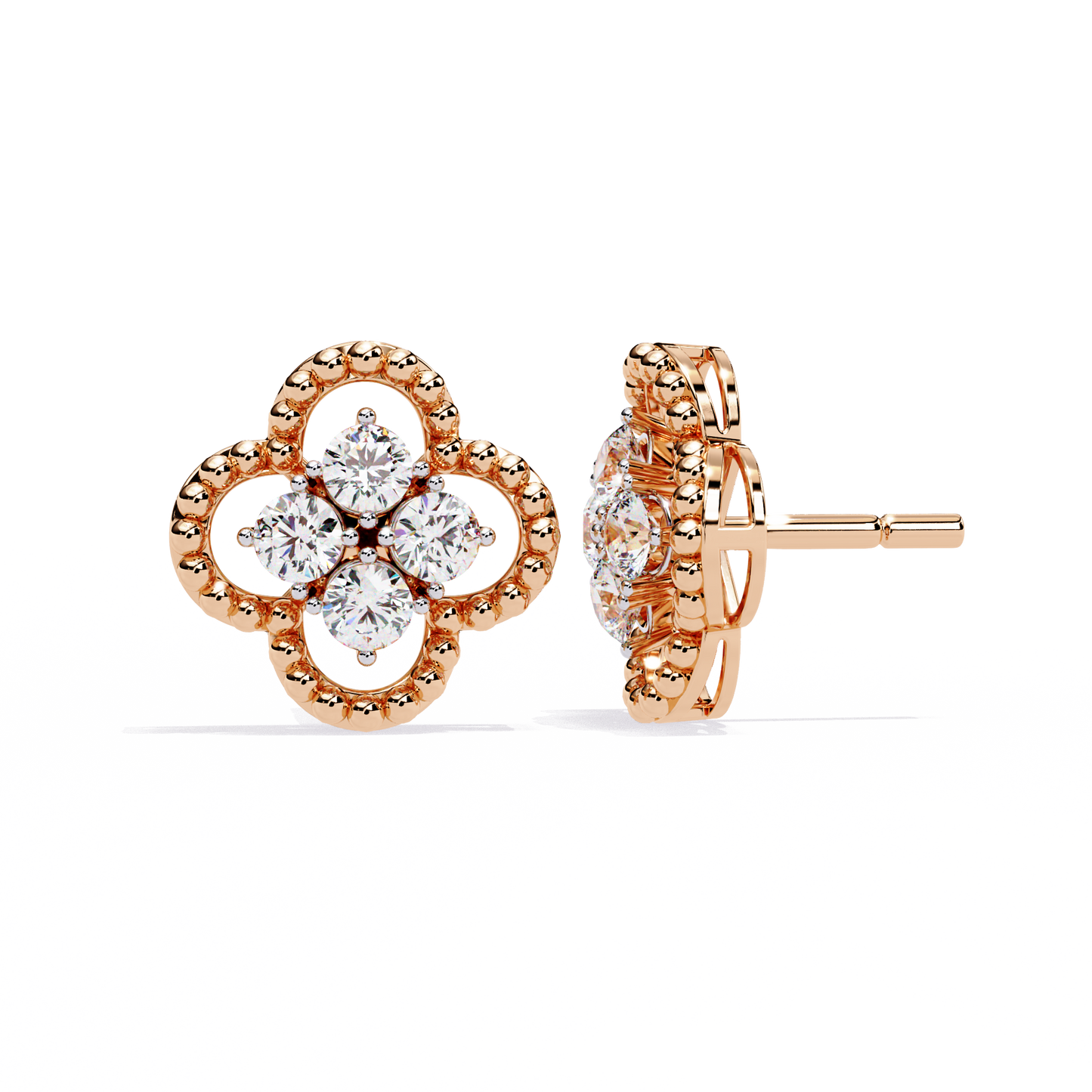 Buy Four-Stone Diamond Stud Earring