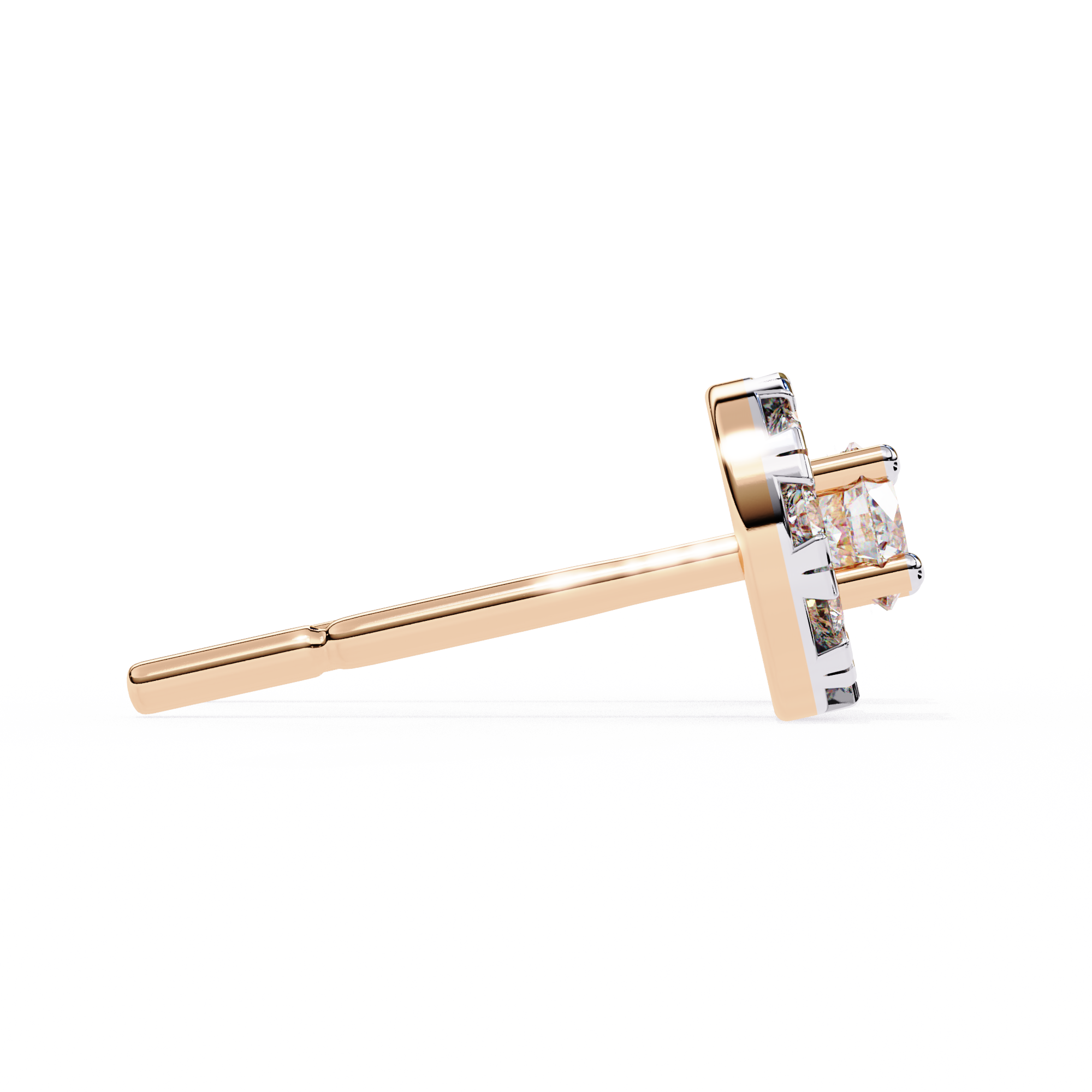 Halo Lab Grown Diamond Stud Earrings