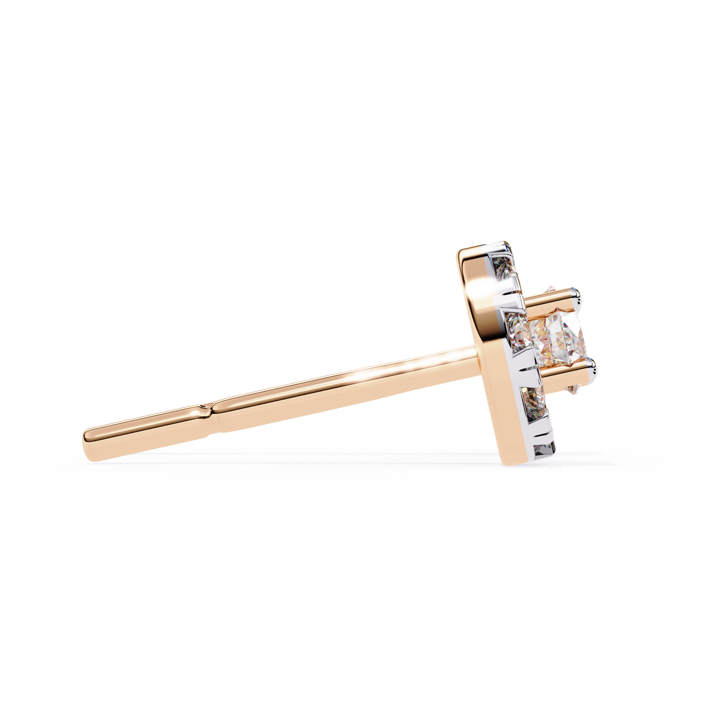 Halo Lab Grown Diamond Stud Earrings