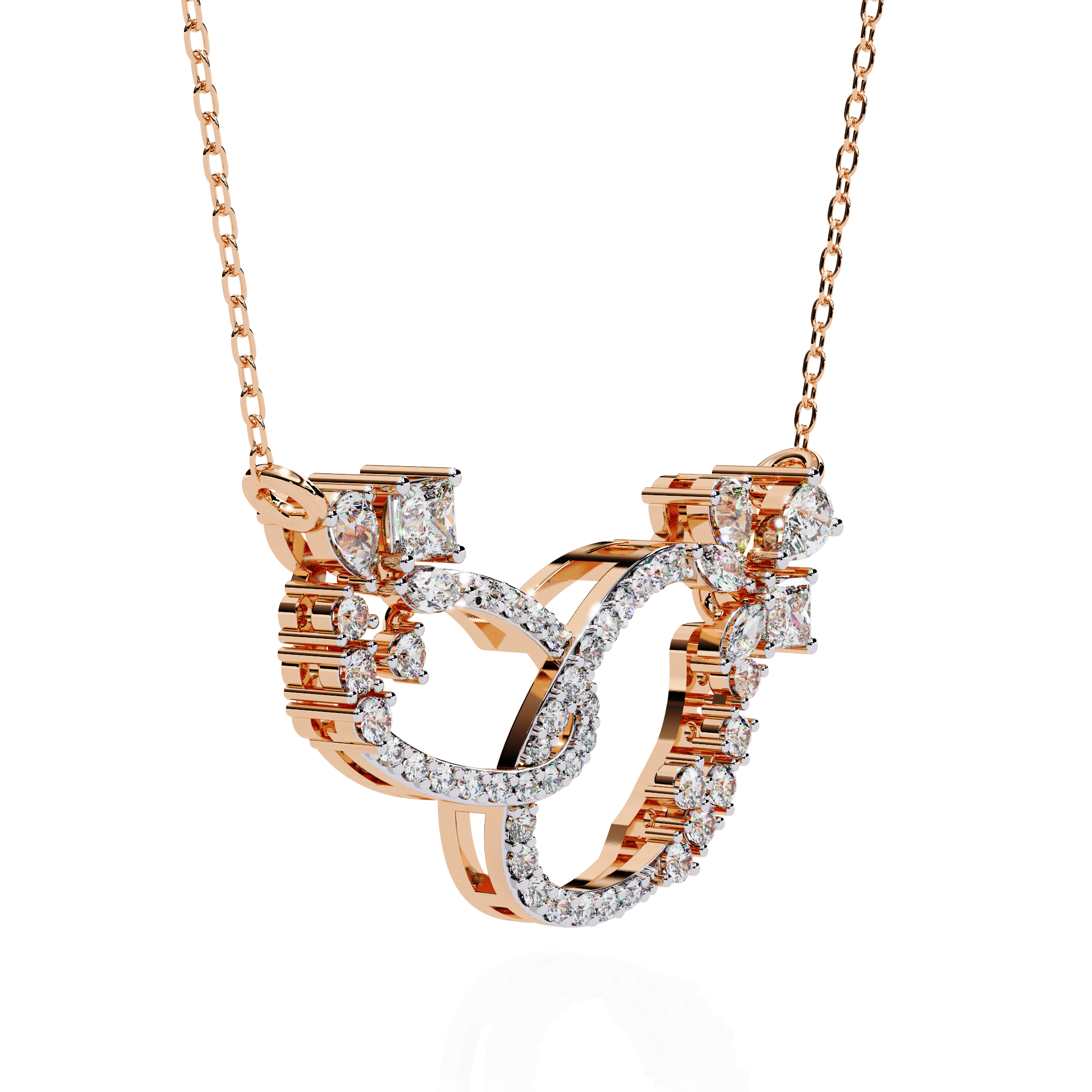 Round Lab Grown Diamond Necklaces