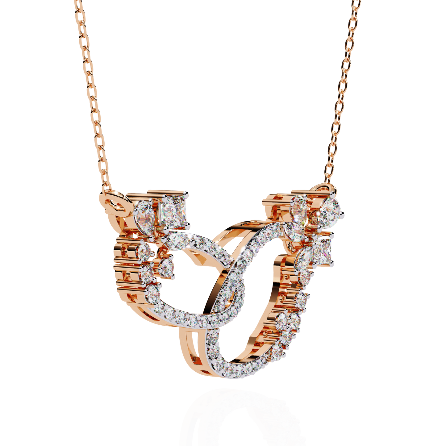 Round Lab Grown Diamond Necklaces