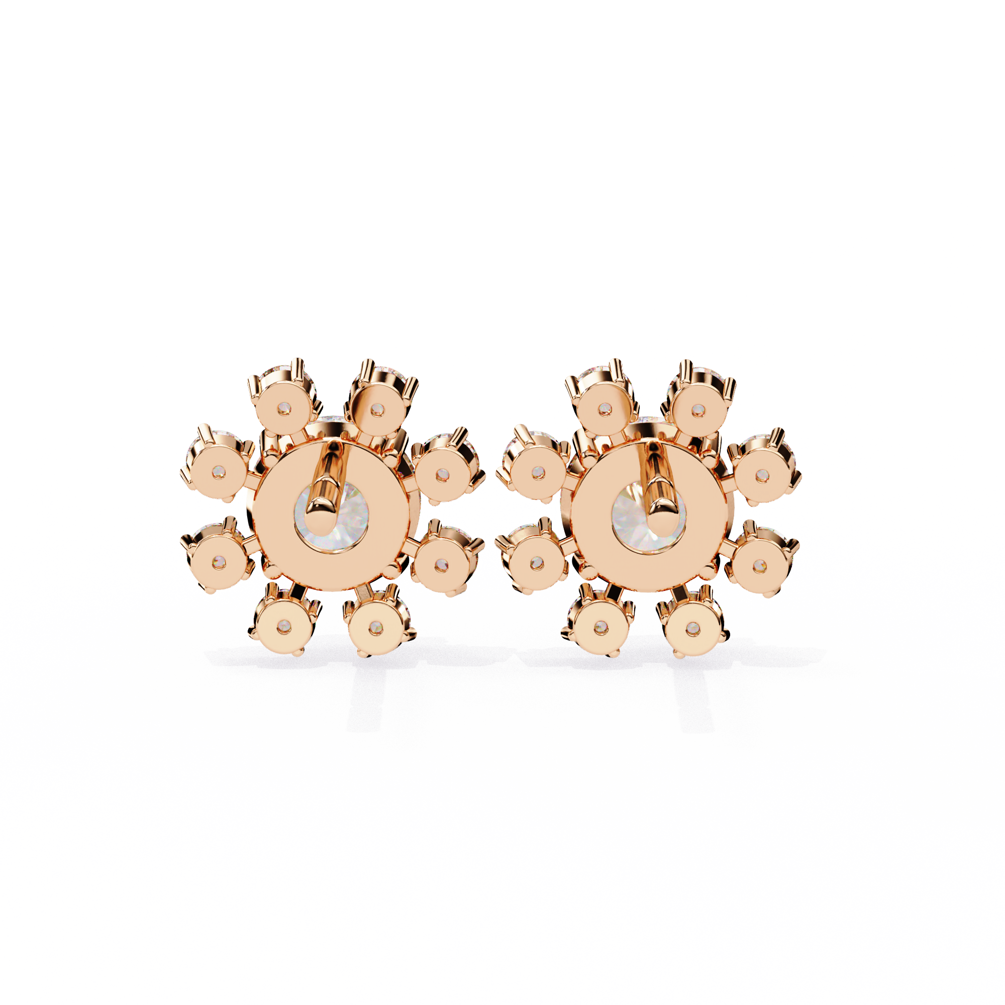 Round Studs with Wide Halo