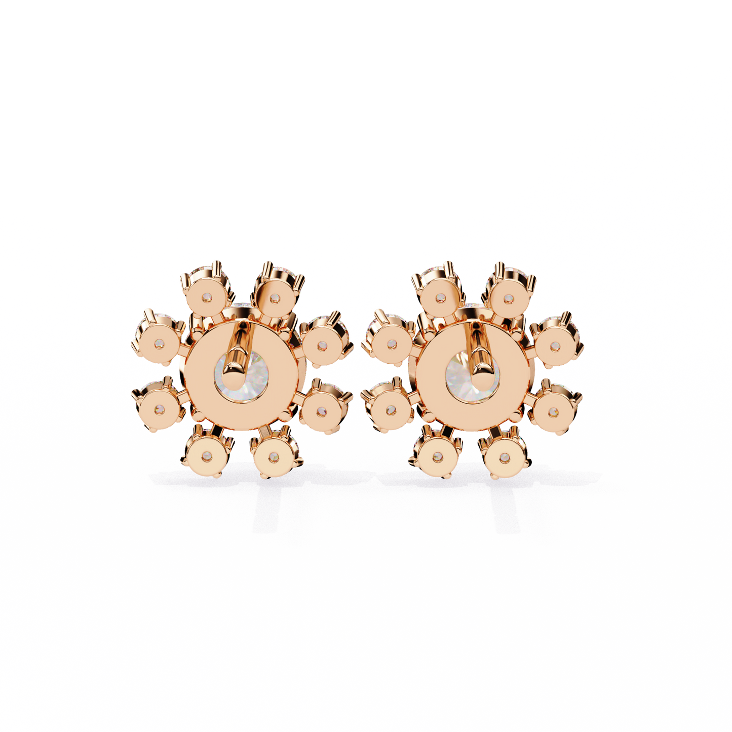 Round Studs with Wide Halo