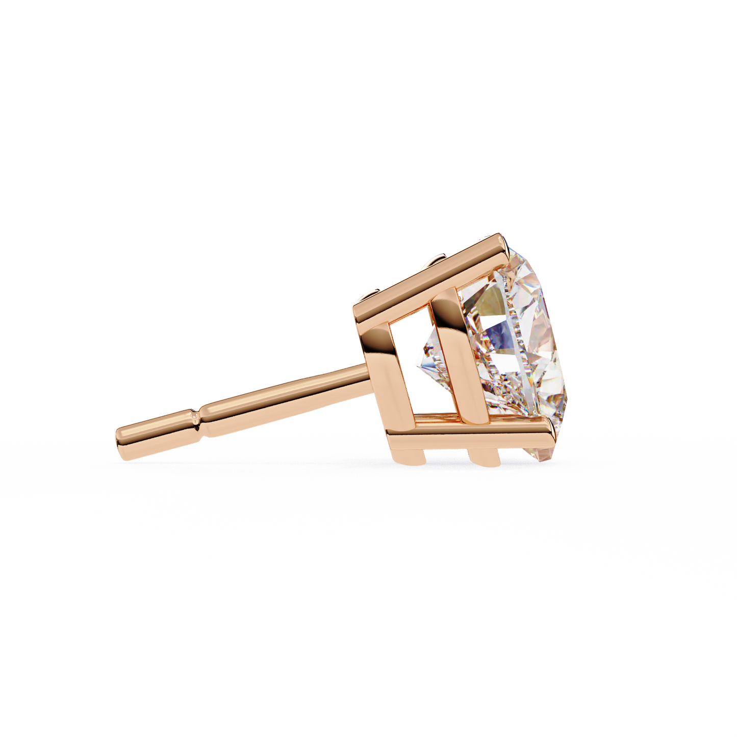 Heart Shape Lab Grown Diamond Earring Stud