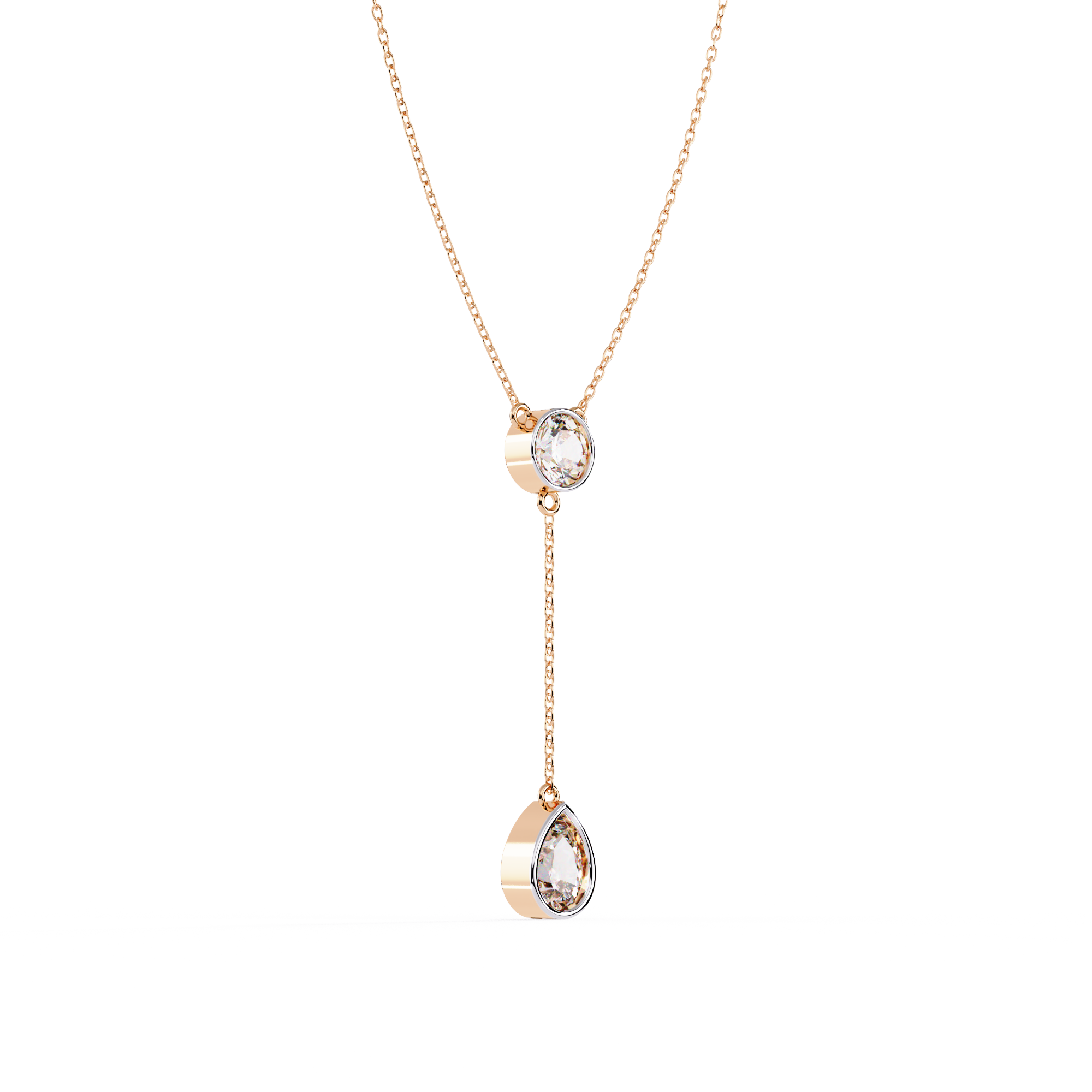 Classic Y-Necklace with Sparkling Diamonds