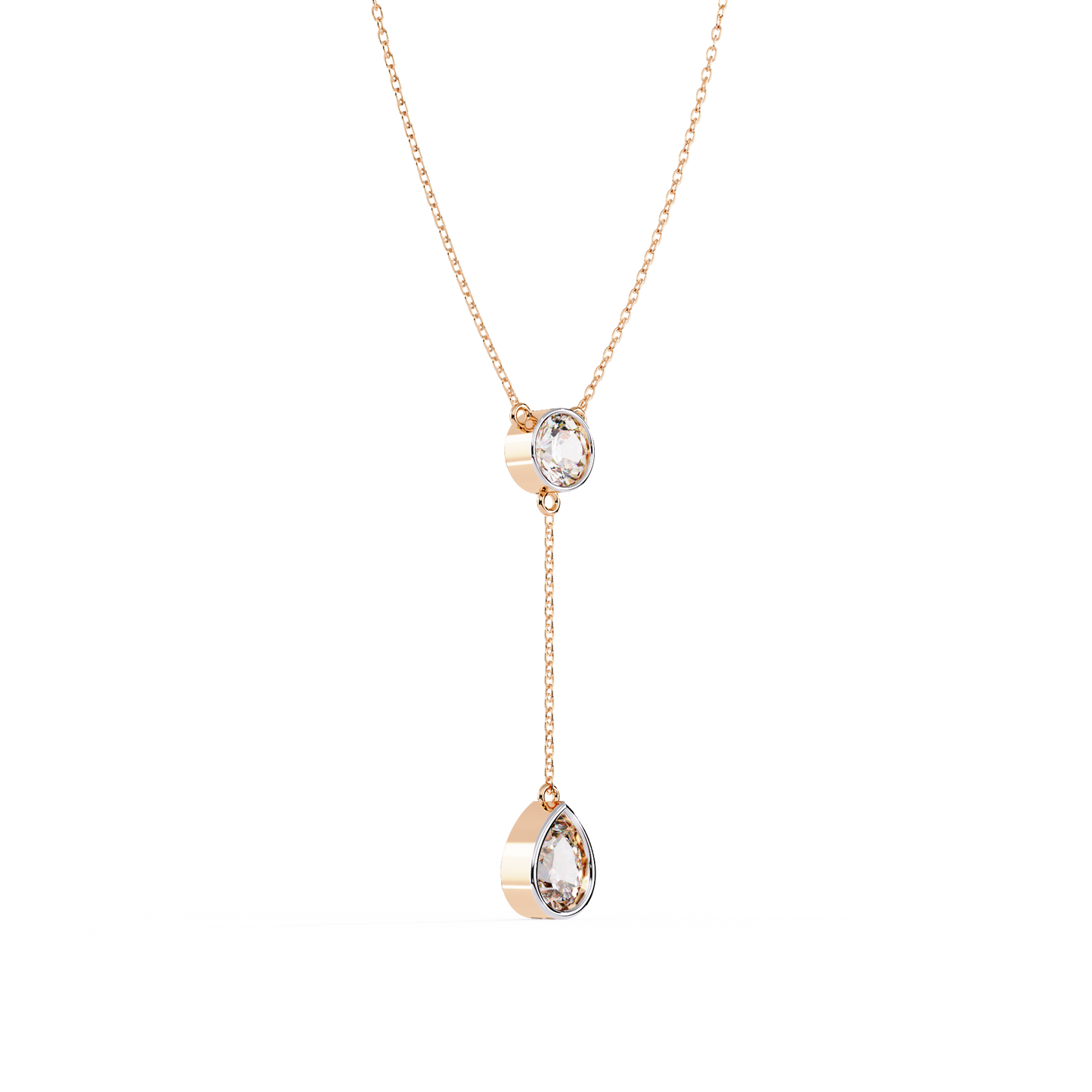 Classic Y-Necklace with Sparkling Diamonds