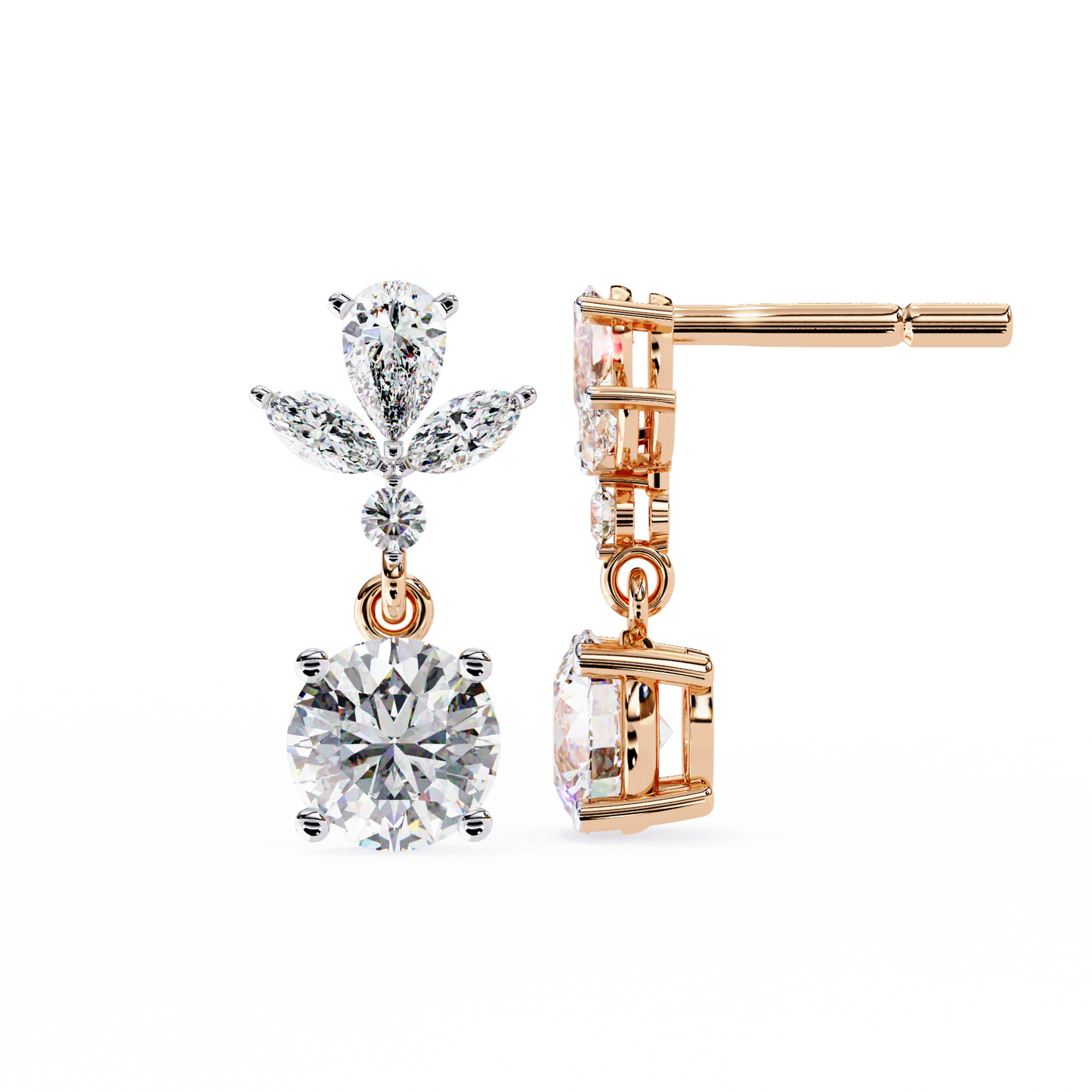 Double Drop Lab Grown Diamond Earrings