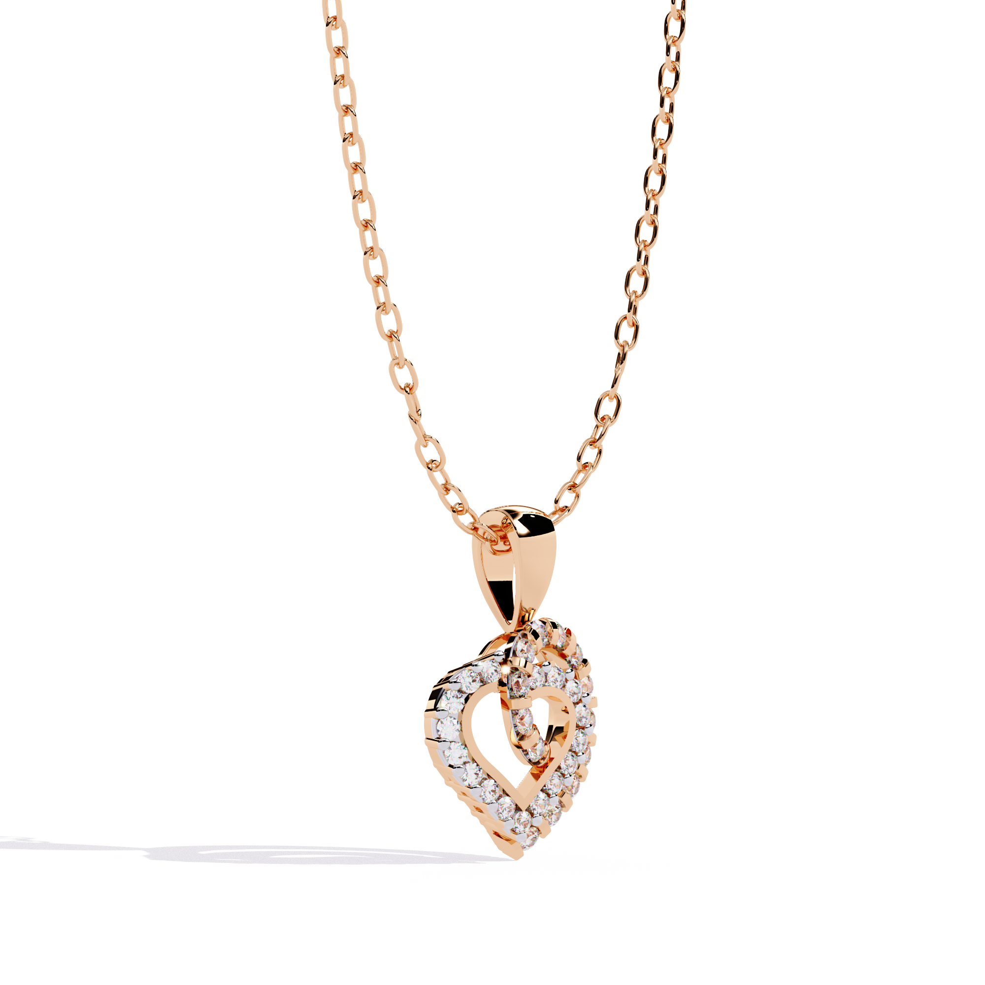 Vintage Double Heart Sweet Pendant