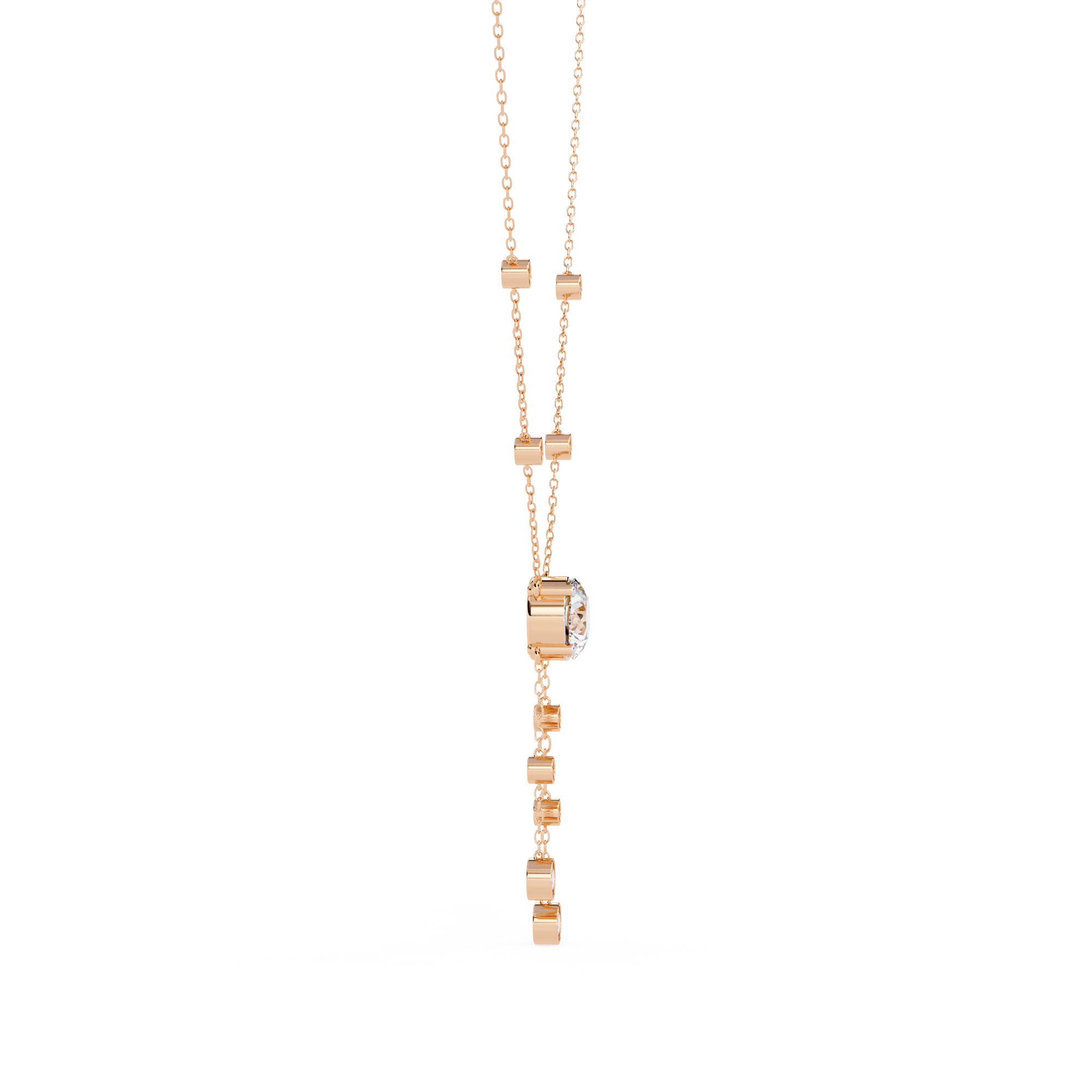 Round Lab Grown Diamond Necklaces