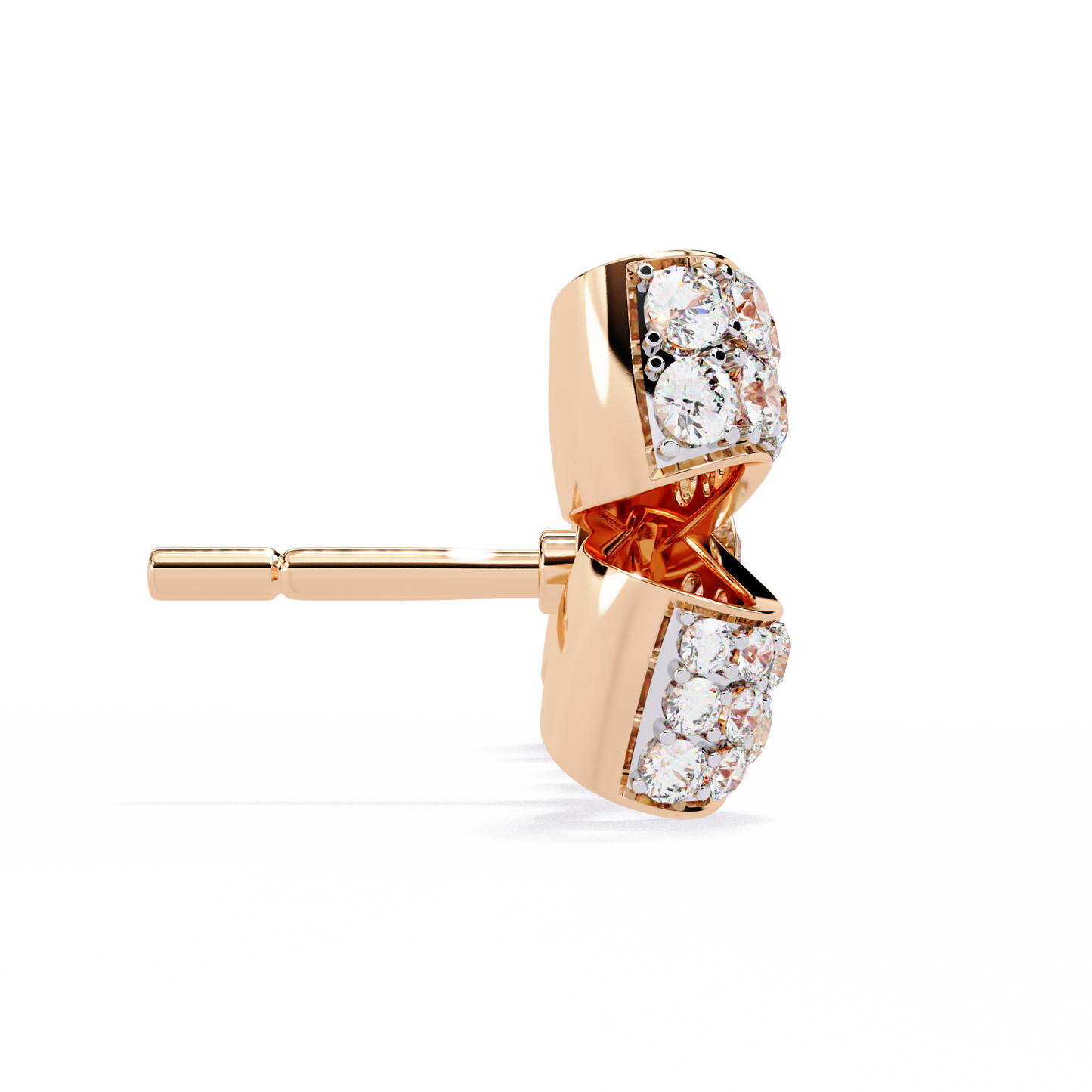 Diamond Bow Knot Stud Earrings