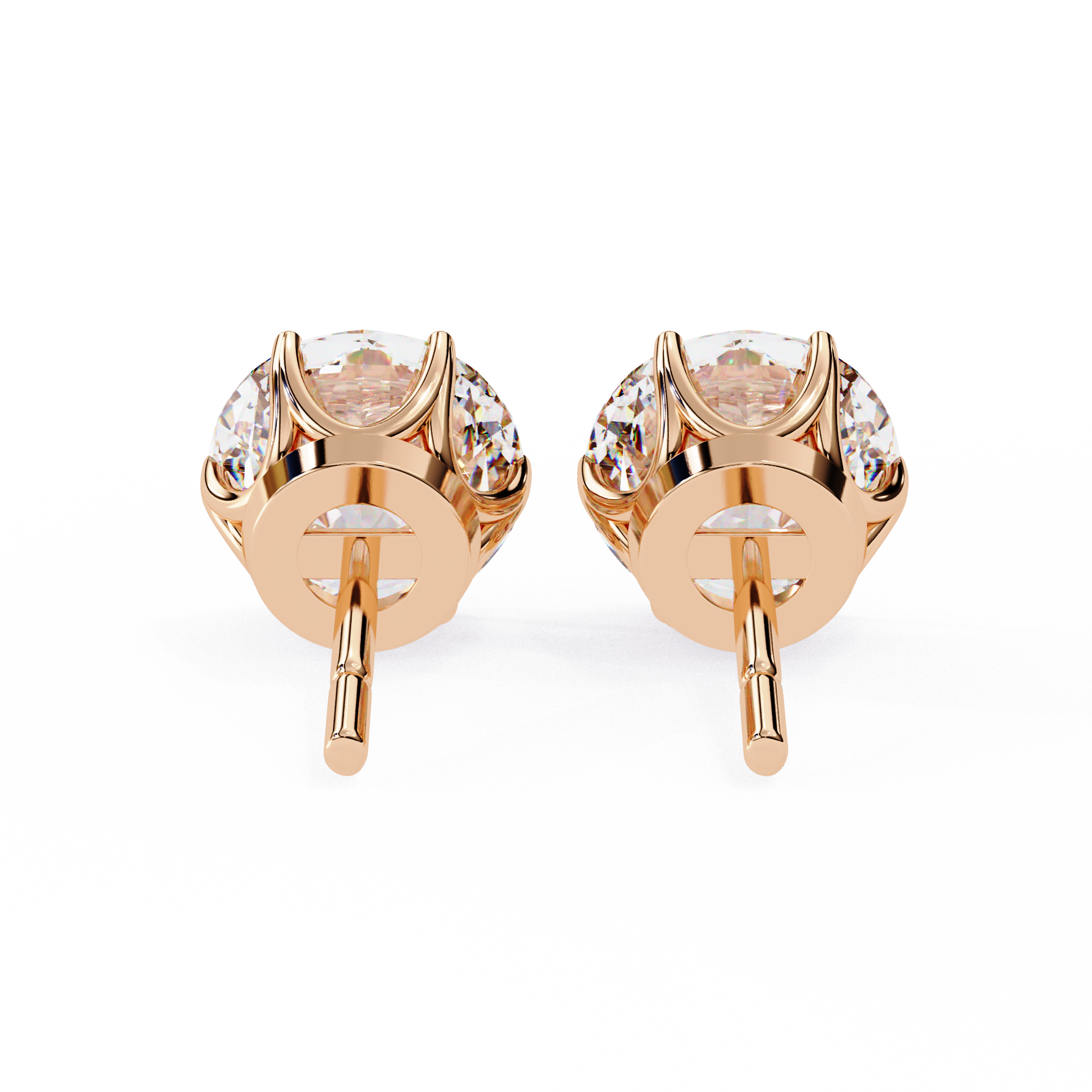 Classic Six Claw Diamond Stud Earrings