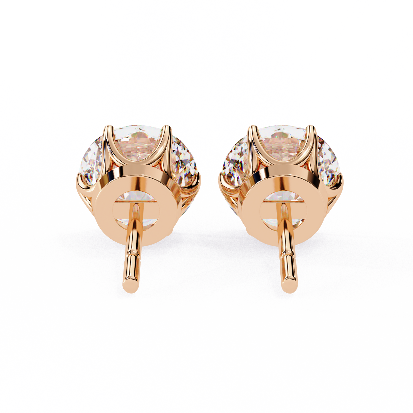 Classic Six Claw Diamond Stud Earrings