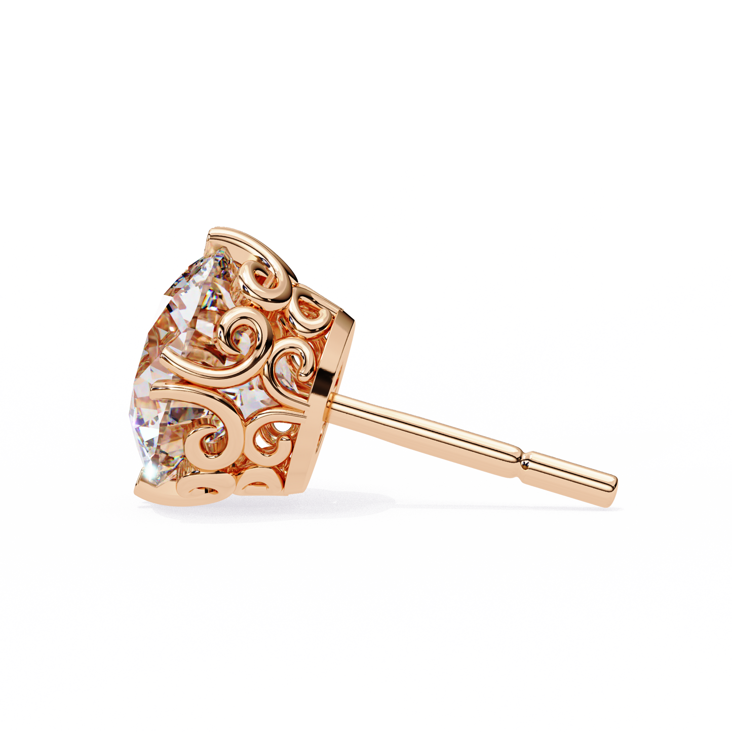 Round Diamond Earrings
