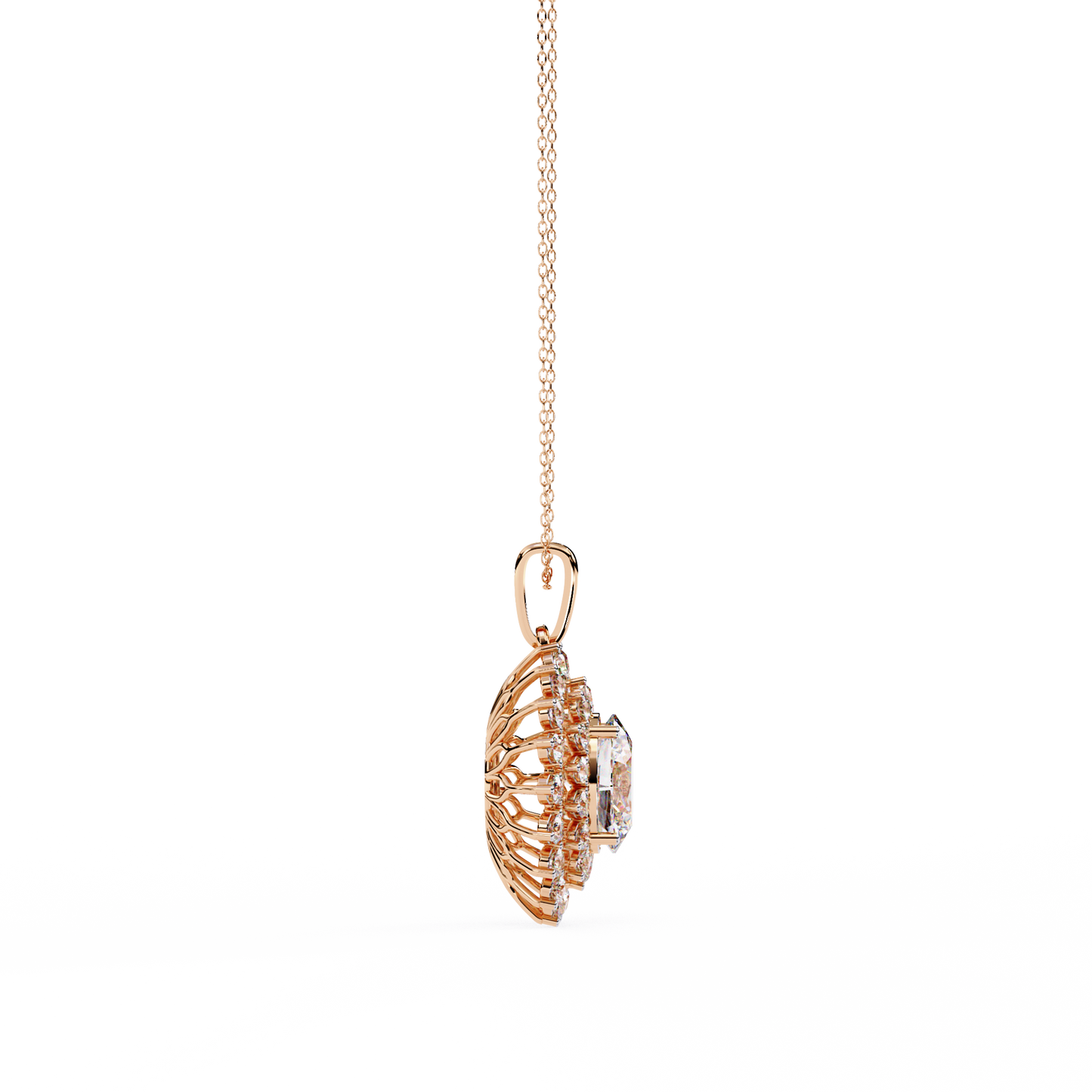 Dawn Oval Diamond Necklace