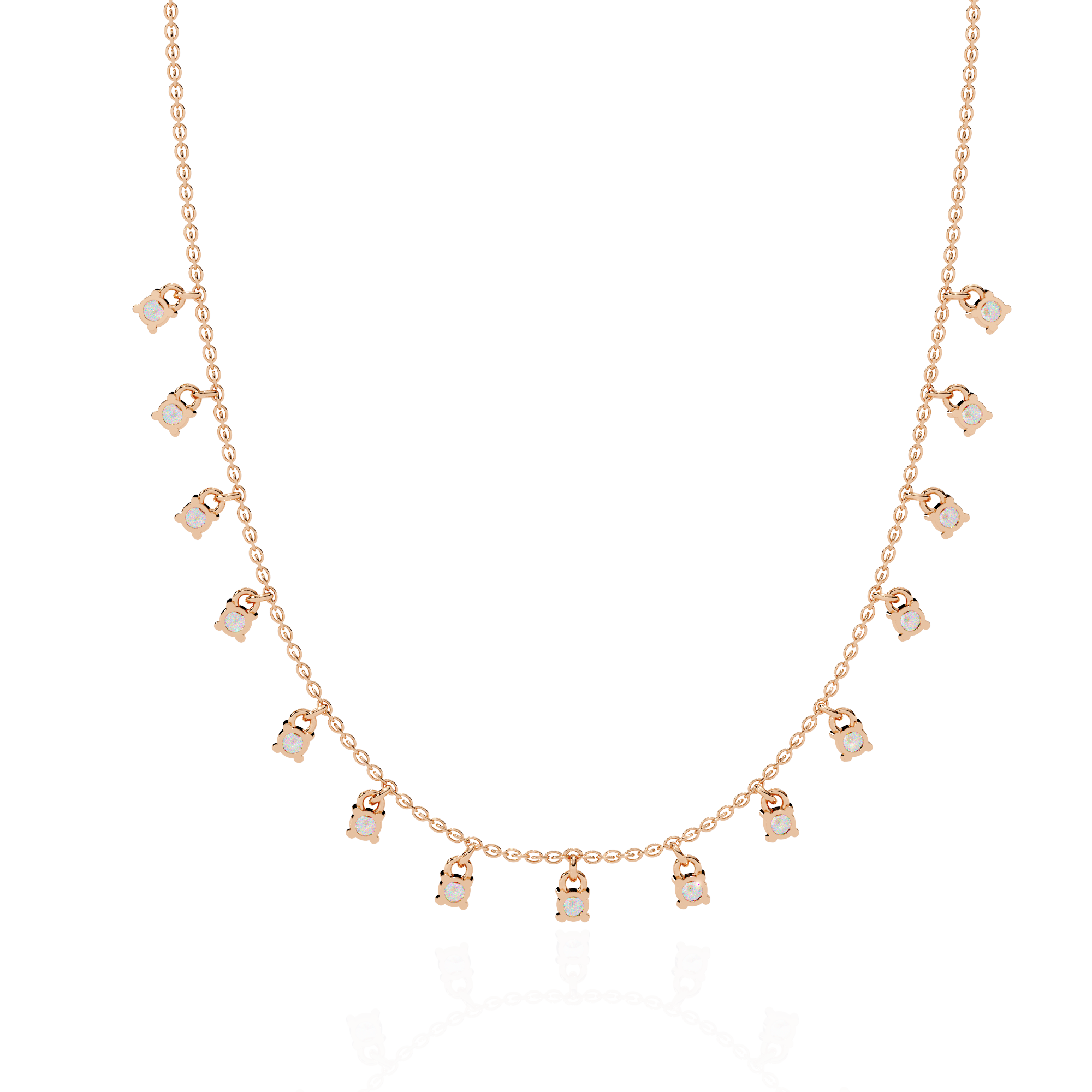 Lab Grown Lock Cut Diamond Necklace